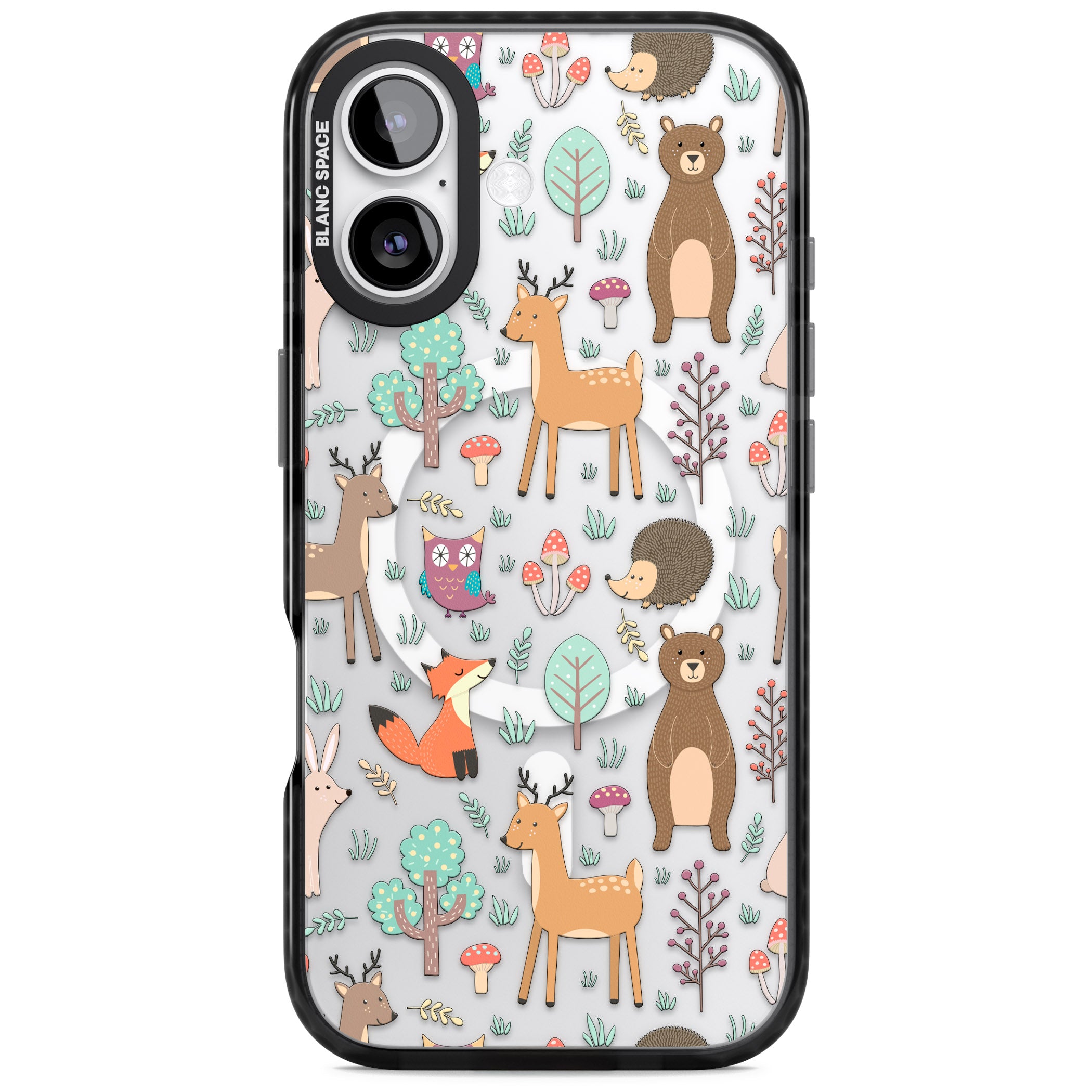 Wildlife Pattern iPhone 17 Impact Pro Black Phone Case
