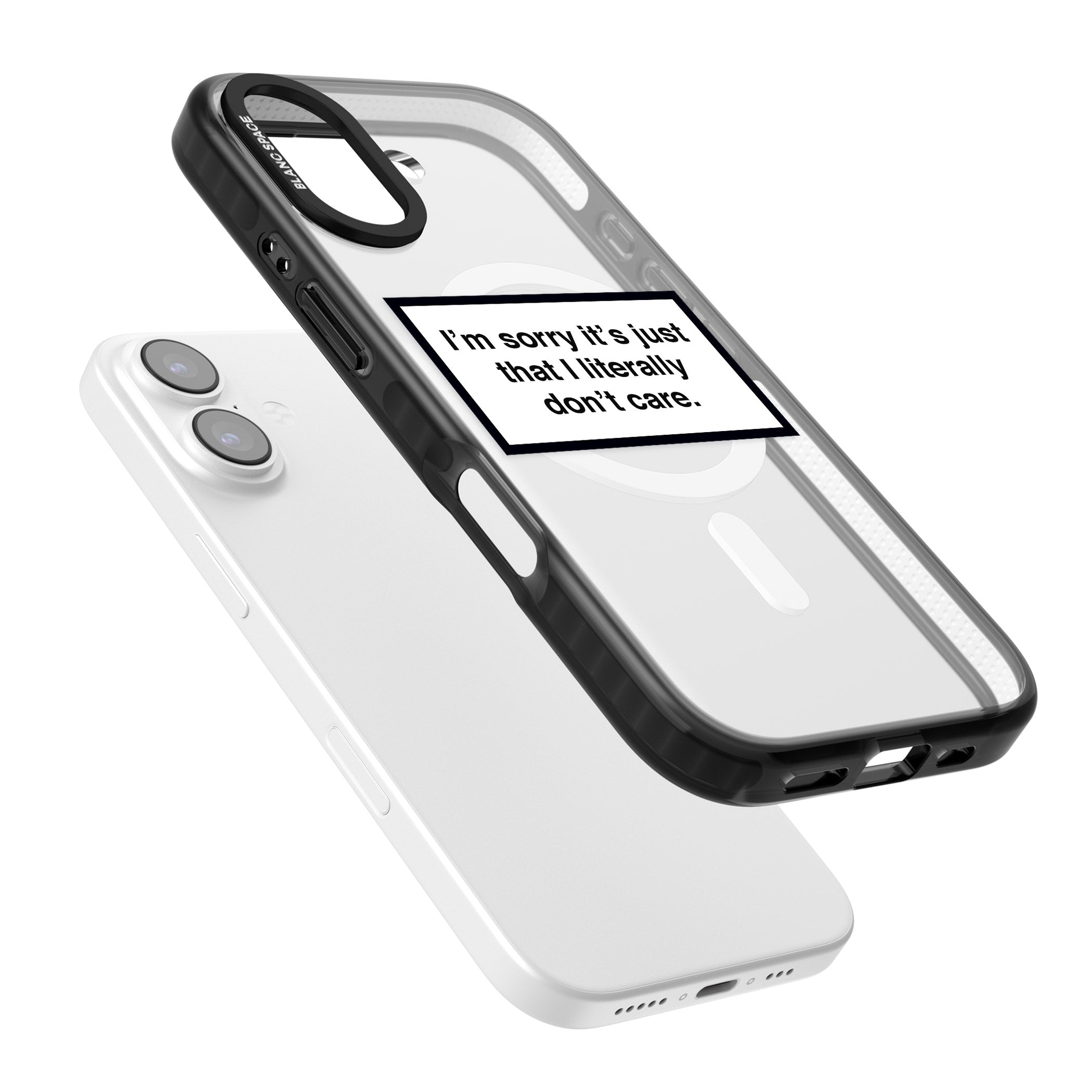 Literally Don'T Care iPhone 17 Impact Pro Black Phone Case Colours