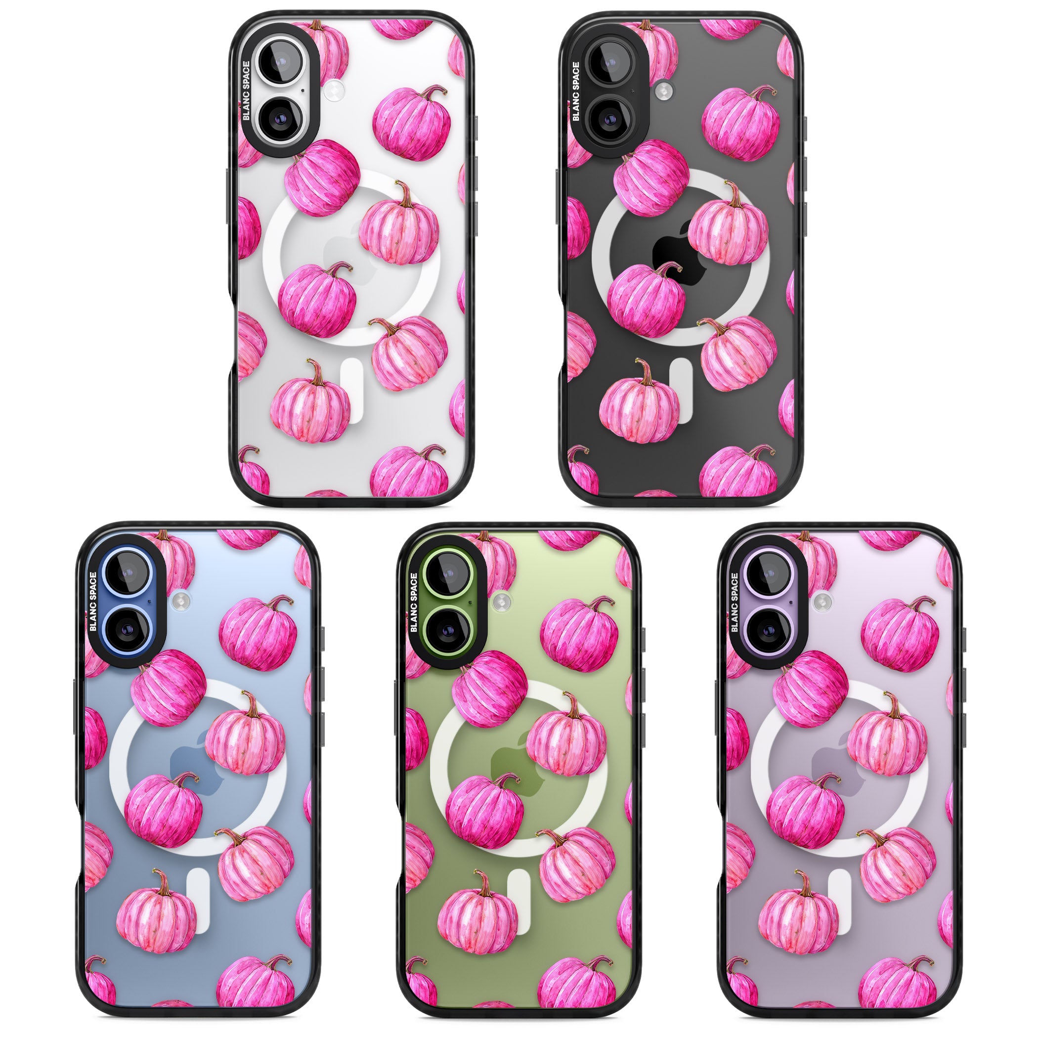 Pink Pumpkins iPhone 17 Impact Pro Black Phone Case APT Impact Protection