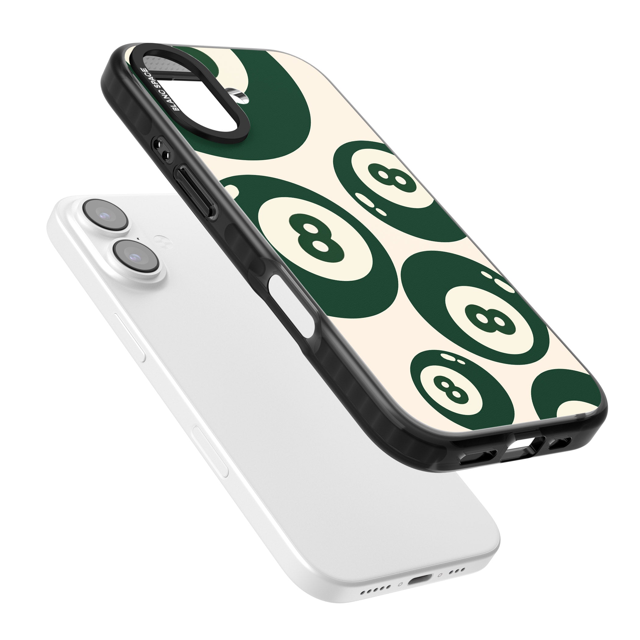 Green Eight Balls iPhone 17 Impact Pro Black Phone Case Colours
