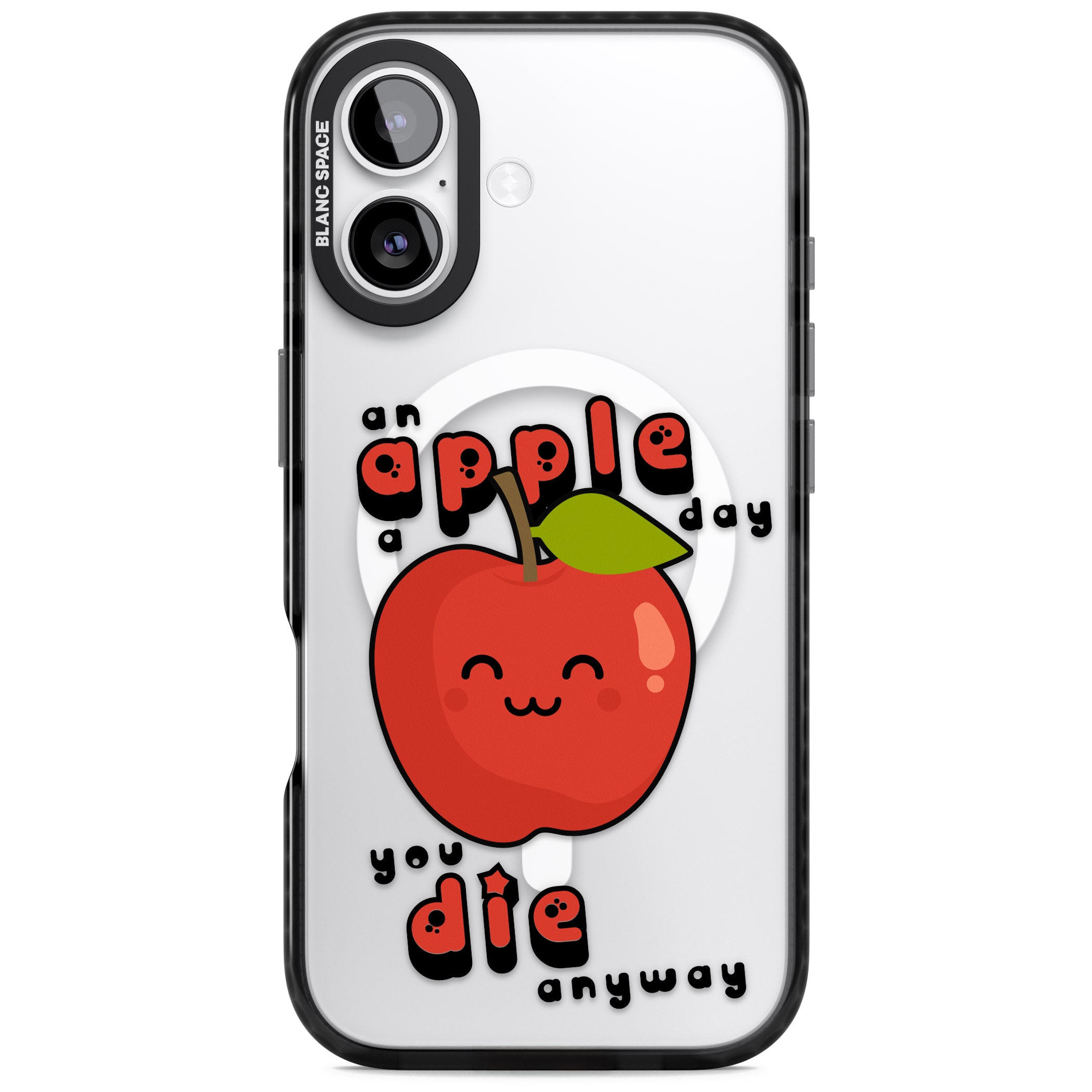 An Apple A Day iPhone 17 Impact Pro Black Phone Case