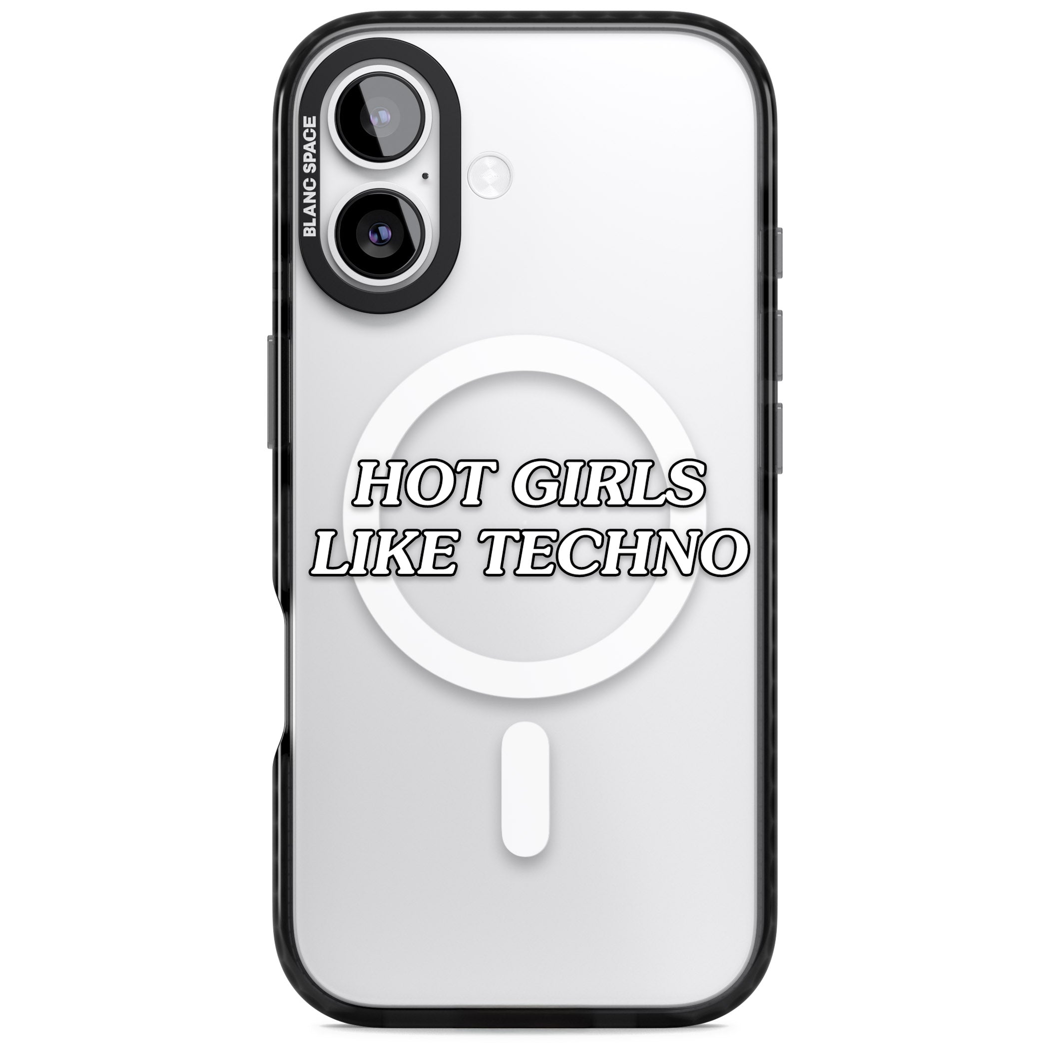 Hot Girls Like Techno iPhone 17 Impact Pro Black Phone Case