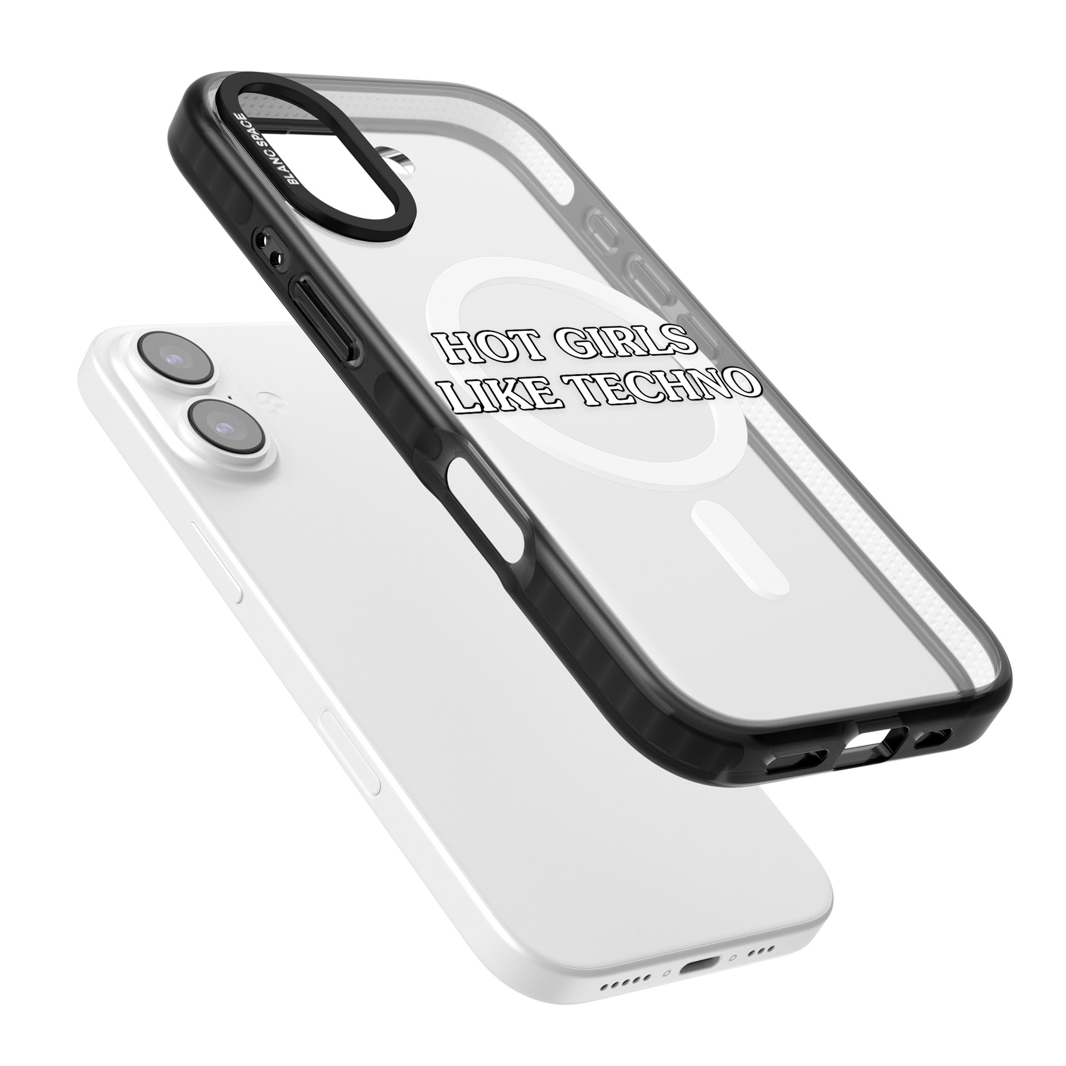 Hot Girls Like Techno iPhone 17 Impact Pro Black Phone Case Colours