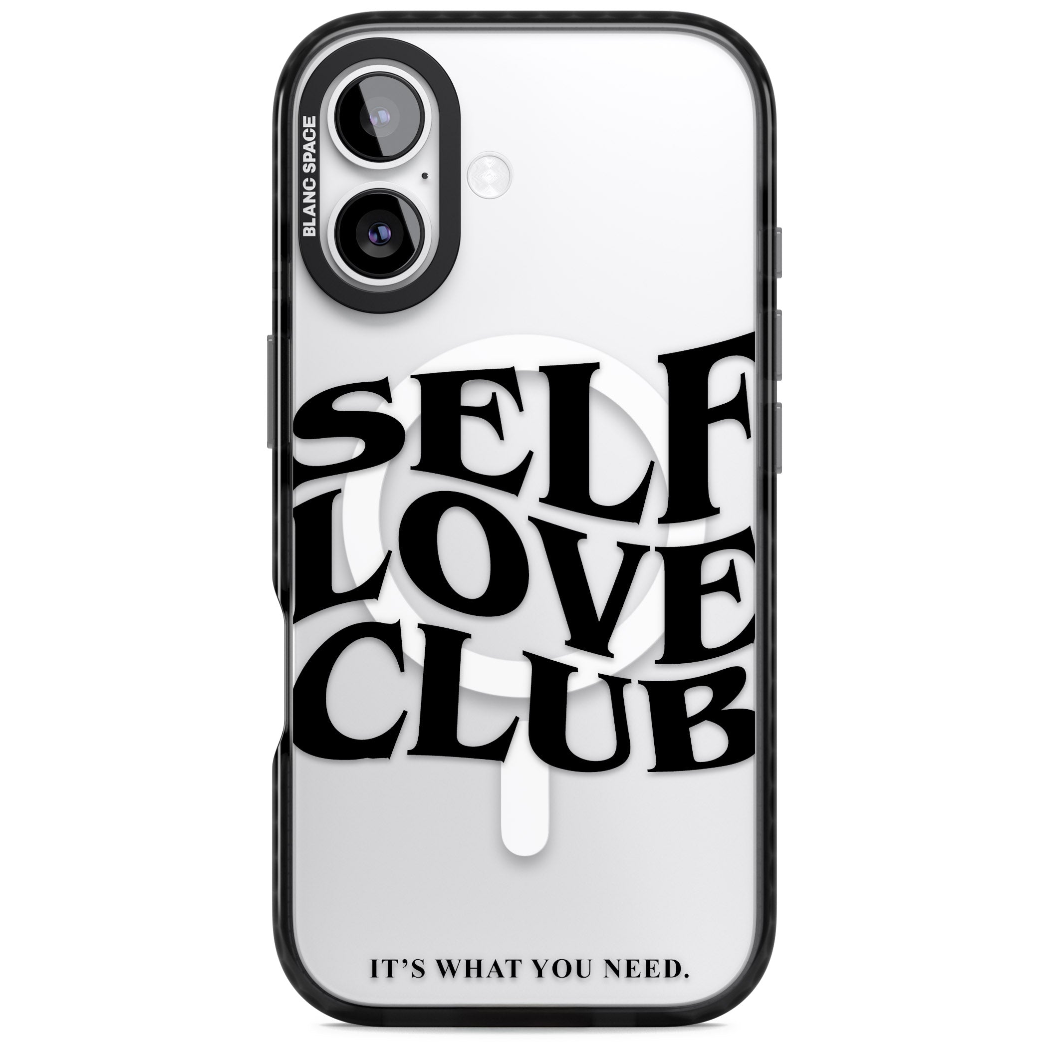 Self Love Club Black iPhone 17 Impact Pro Black Phone Case