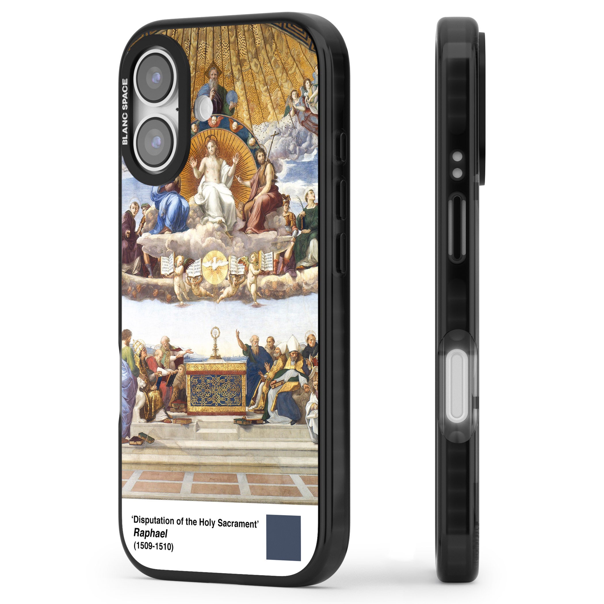 Disputation Of The Holy Sacrament iPhone 17 Impact Pro Black Phone Case Side Profile