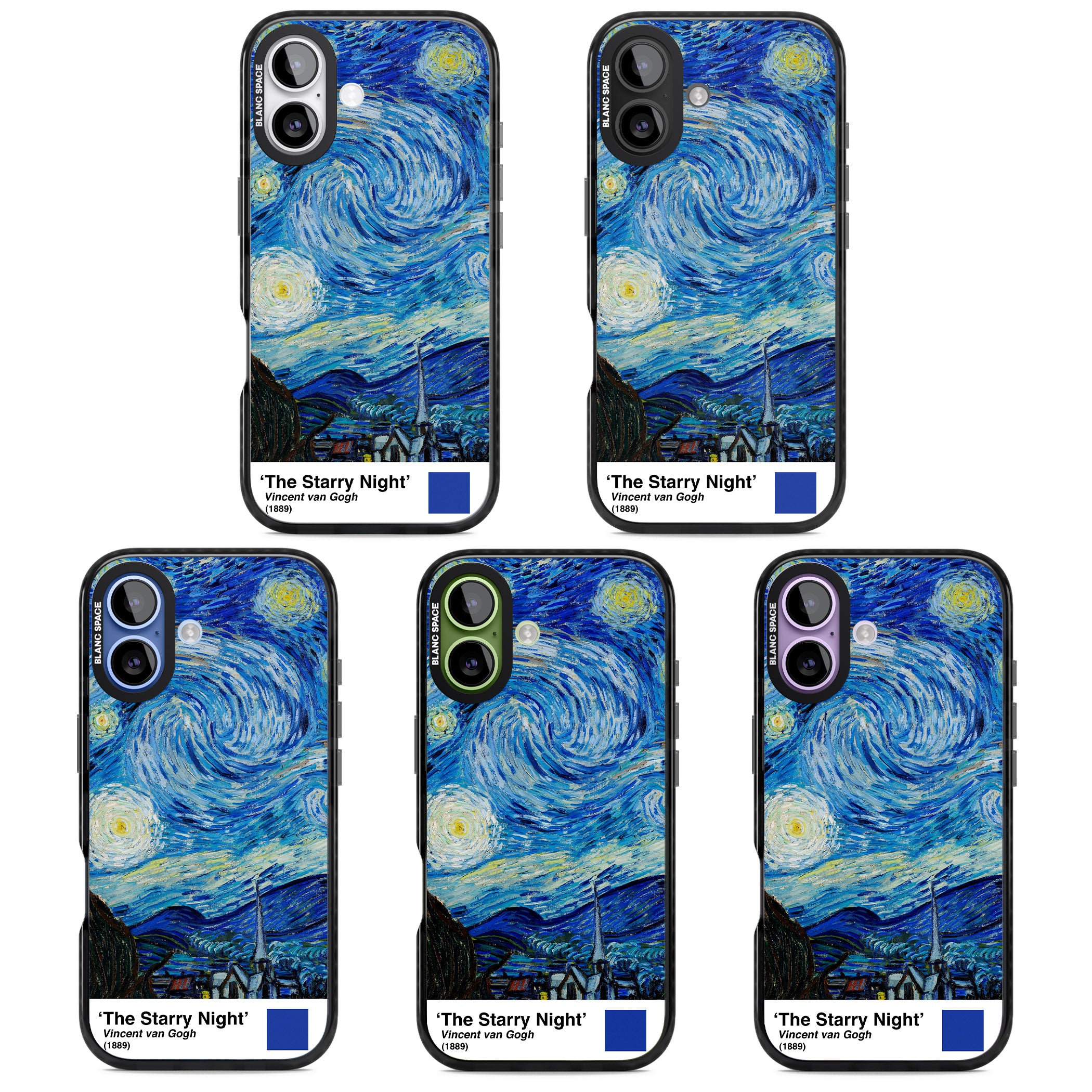 The Starry Night iPhone 17 Impact Pro Black Phone Case APT Impact Protection