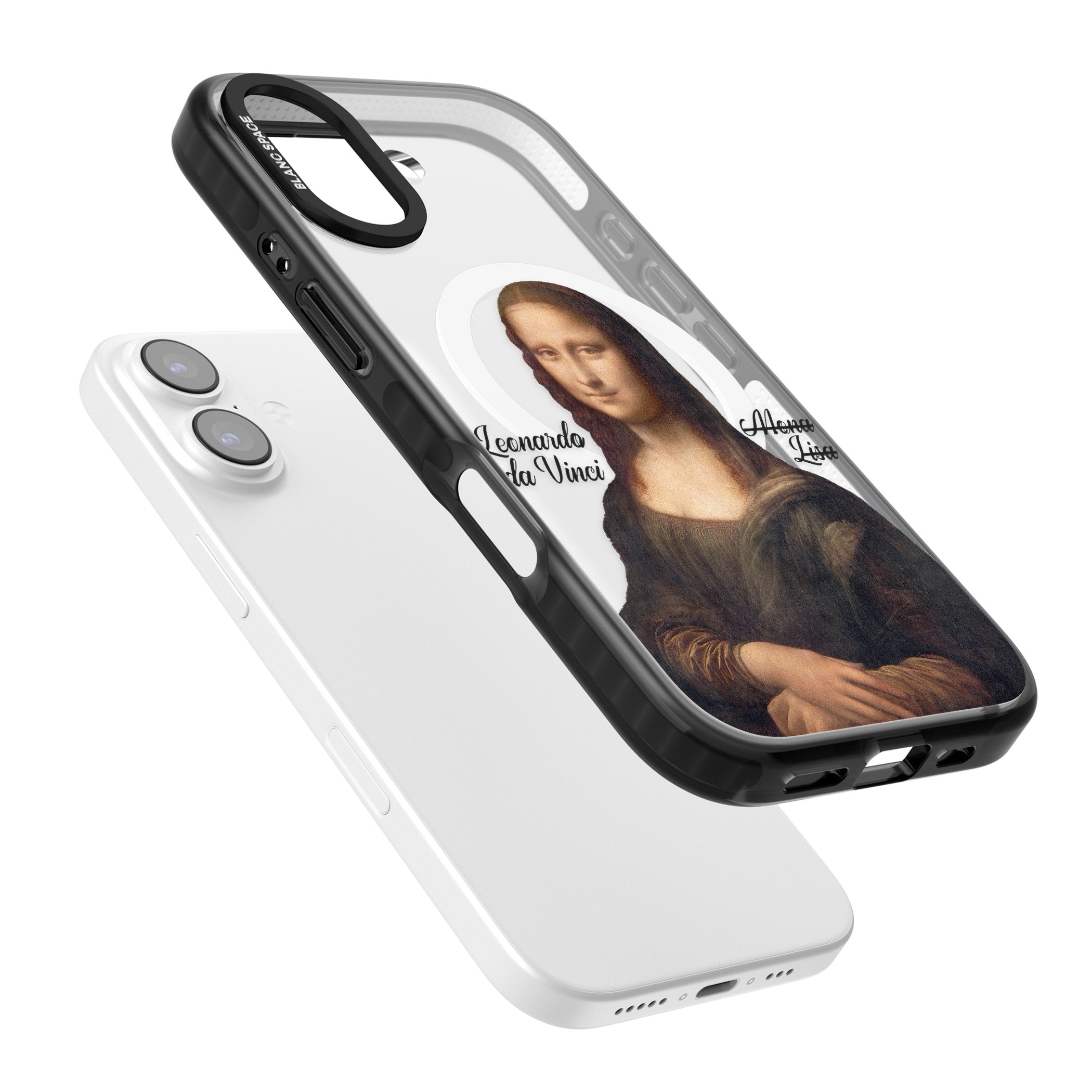 Mona Lisa Cutout iPhone 17 Impact Pro Black Phone Case Colours