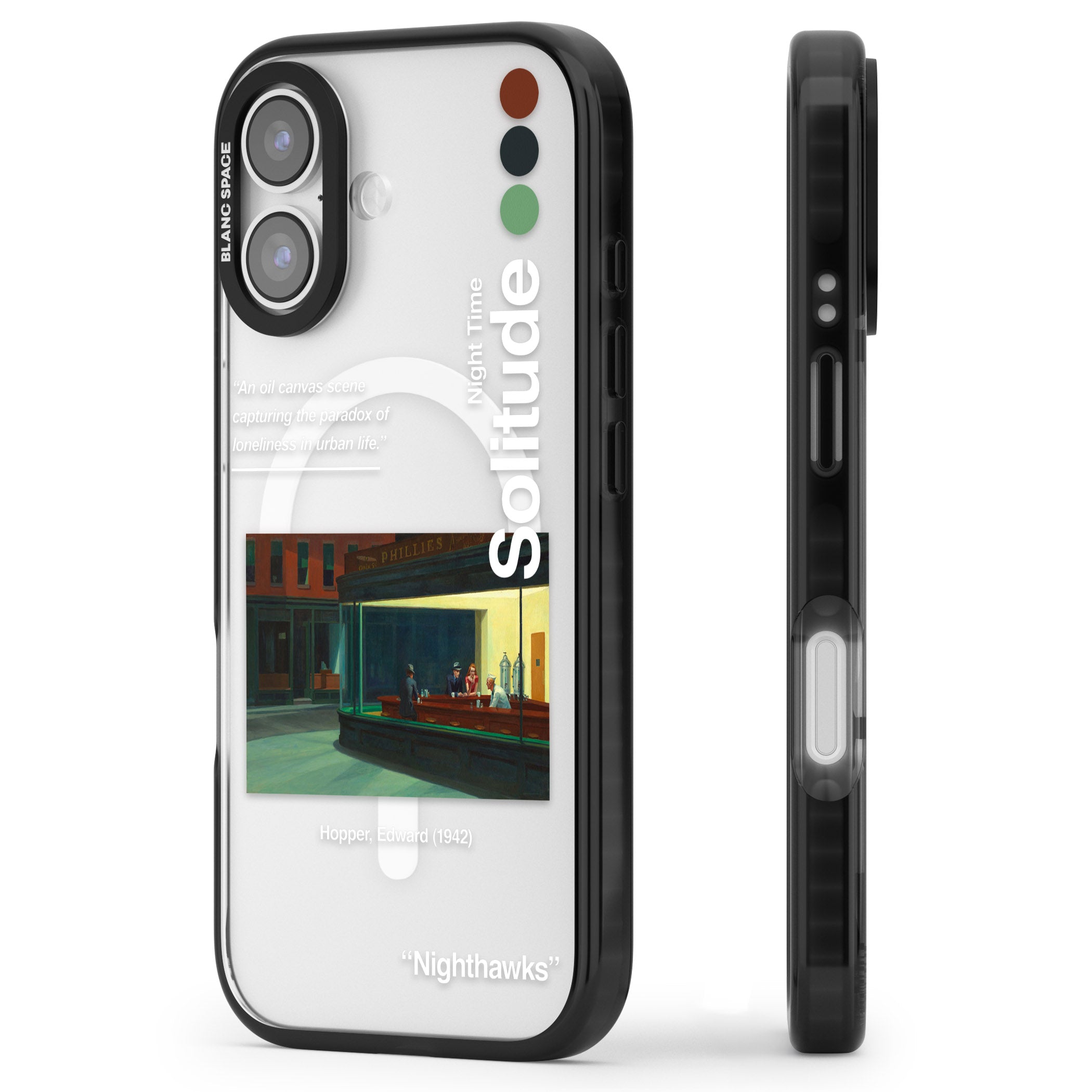 Nighthawks iPhone 17 Impact Pro Black Phone Case Side Profile