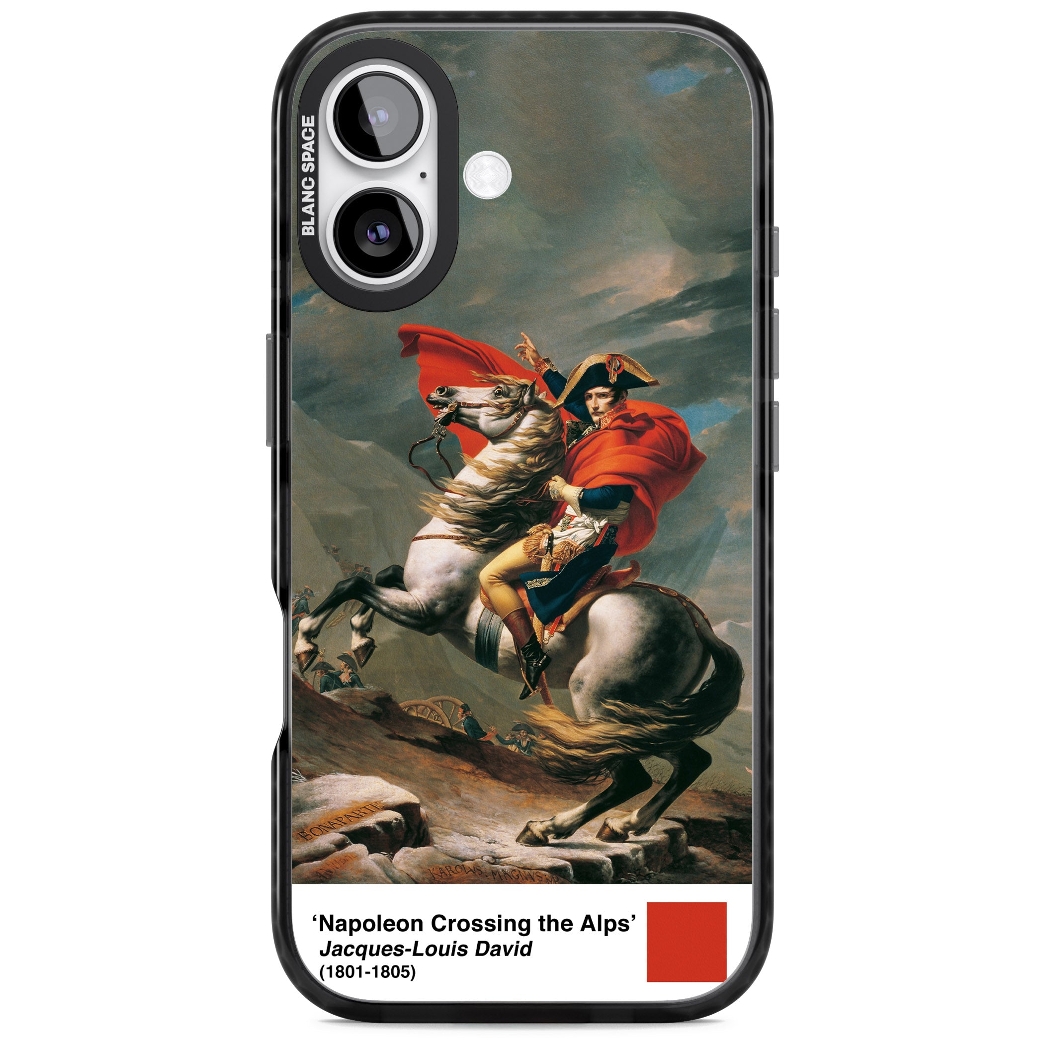 Napoleon Crossing The Alps iPhone 17 Impact Pro Black Phone Case