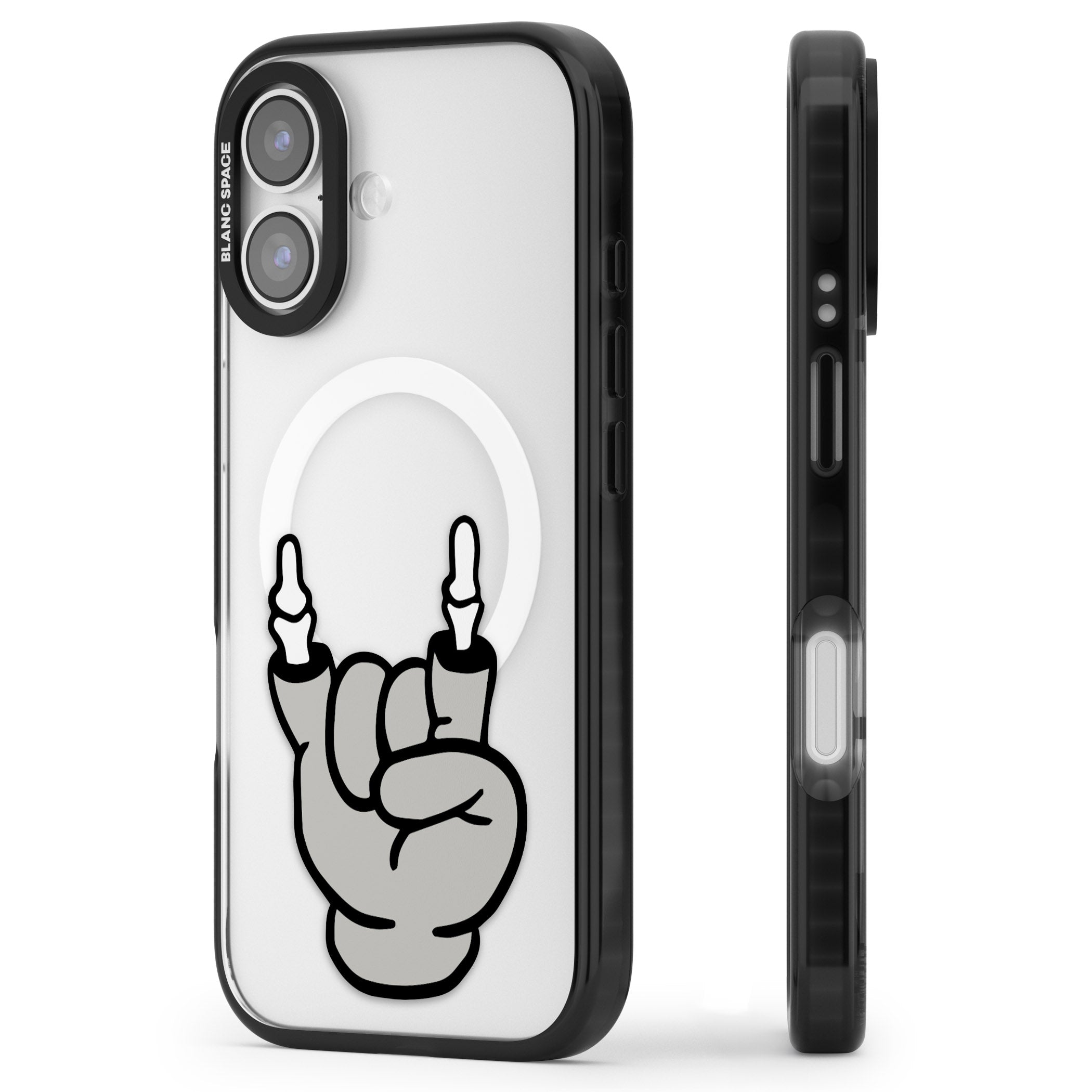 Rock 'Til You Drop iPhone 17 Impact Pro Black Phone Case Side Profile