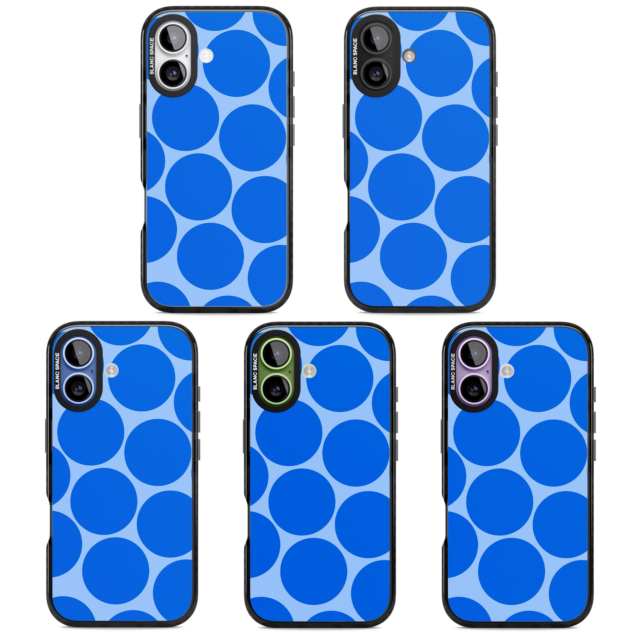 Retro Blue Dot iPhone 17 Impact Pro Black Phone Case APT Impact Protection