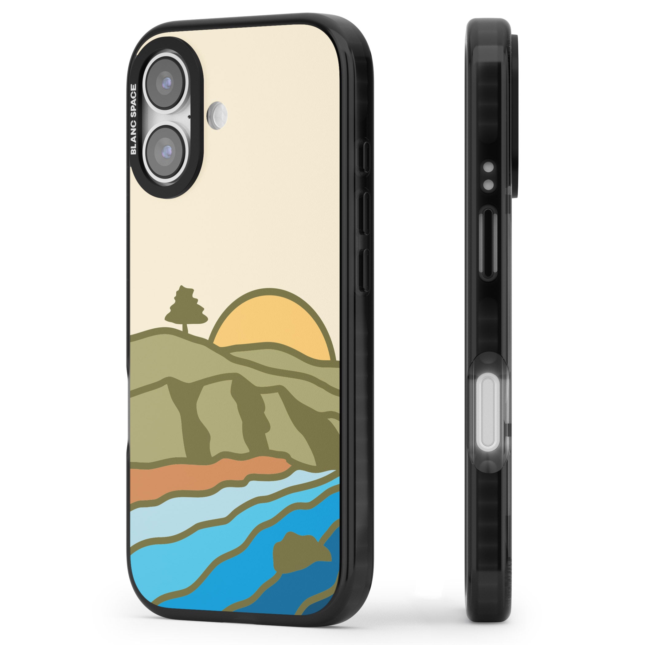 North Sunset iPhone 17 Impact Pro Black Phone Case Side Profile