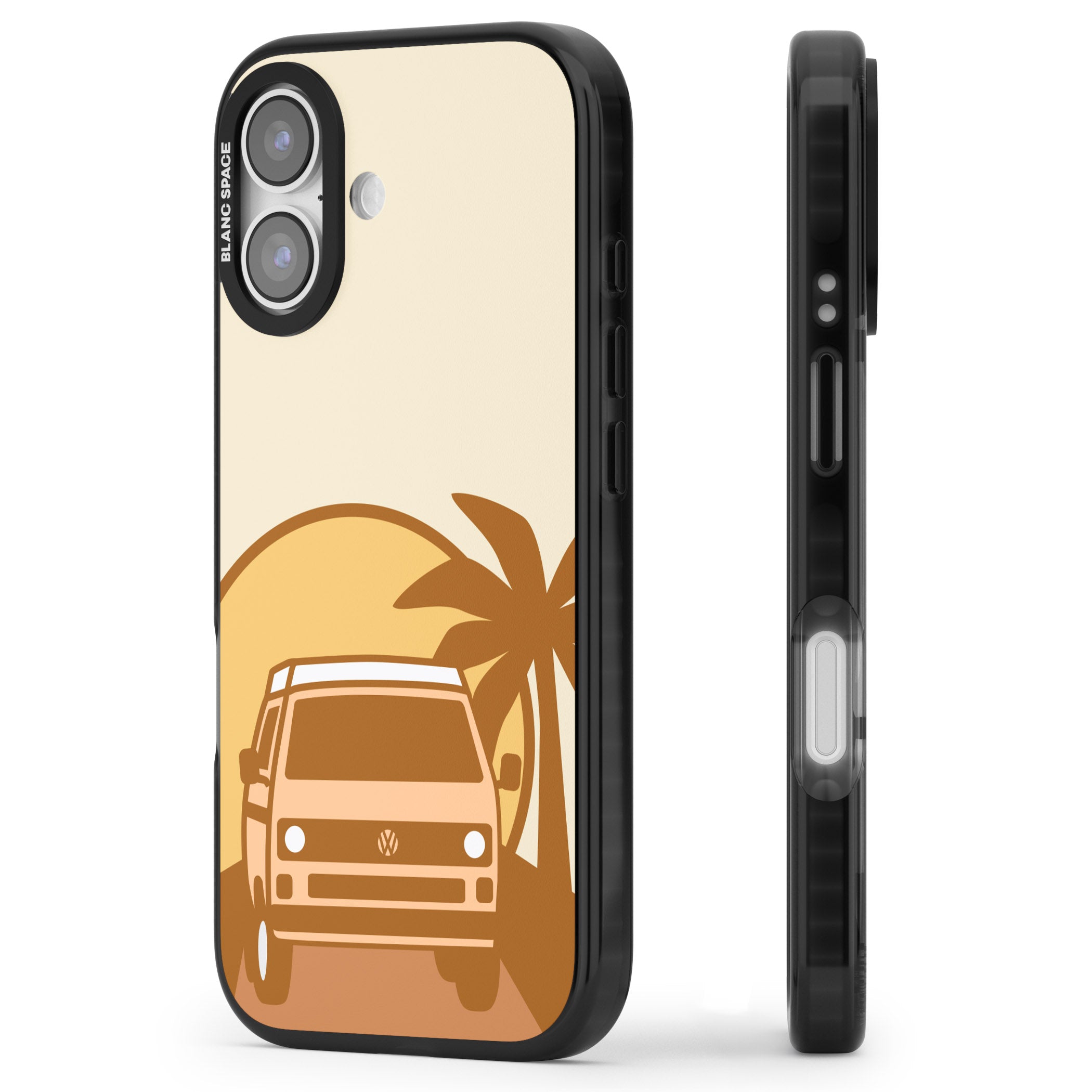 Sunset Van iPhone 17 Impact Pro Black Phone Case Side Profile
