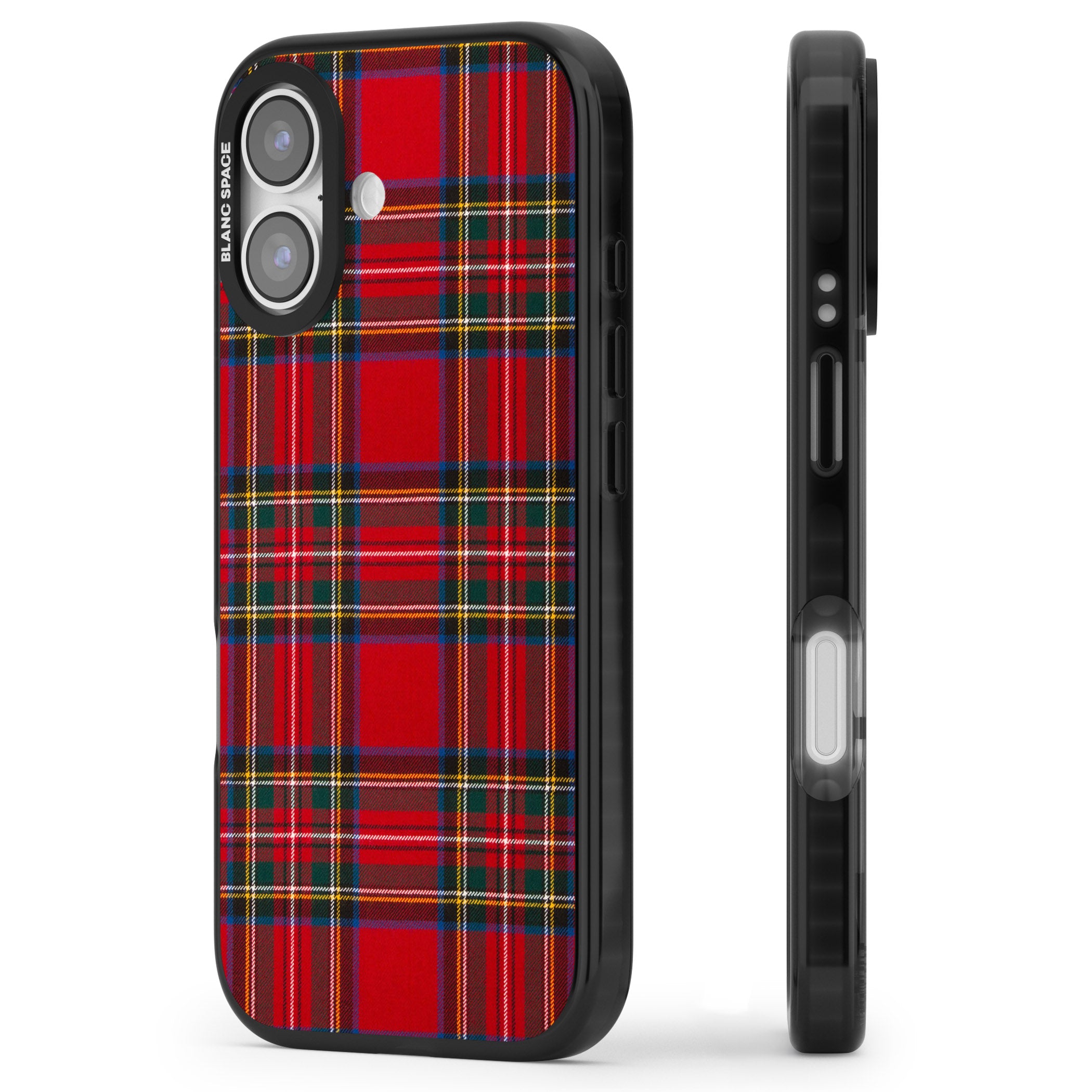 Royal Stewart Tartan iPhone 17 Impact Pro Black Phone Case Side Profile