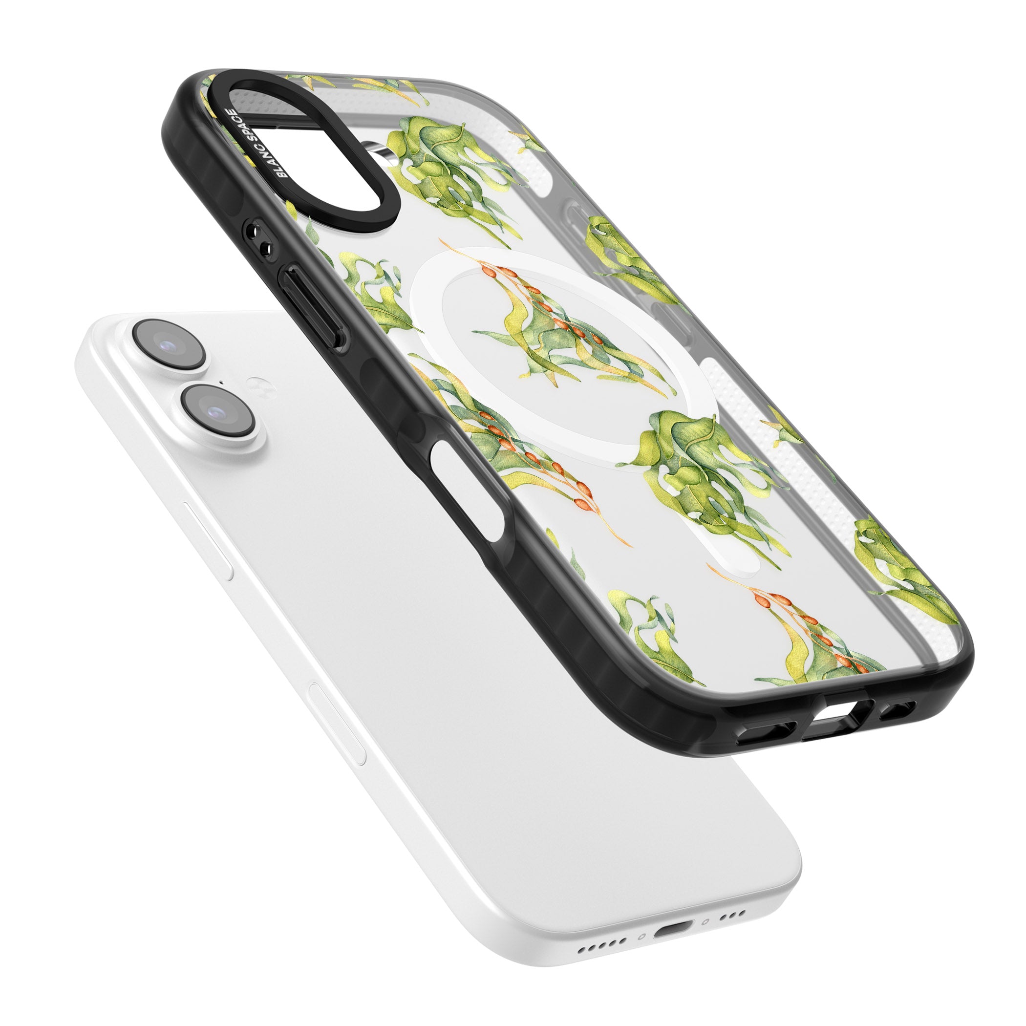 Flowing Seaweed Watercolor iPhone 17 Impact Pro Black Phone Case Colours