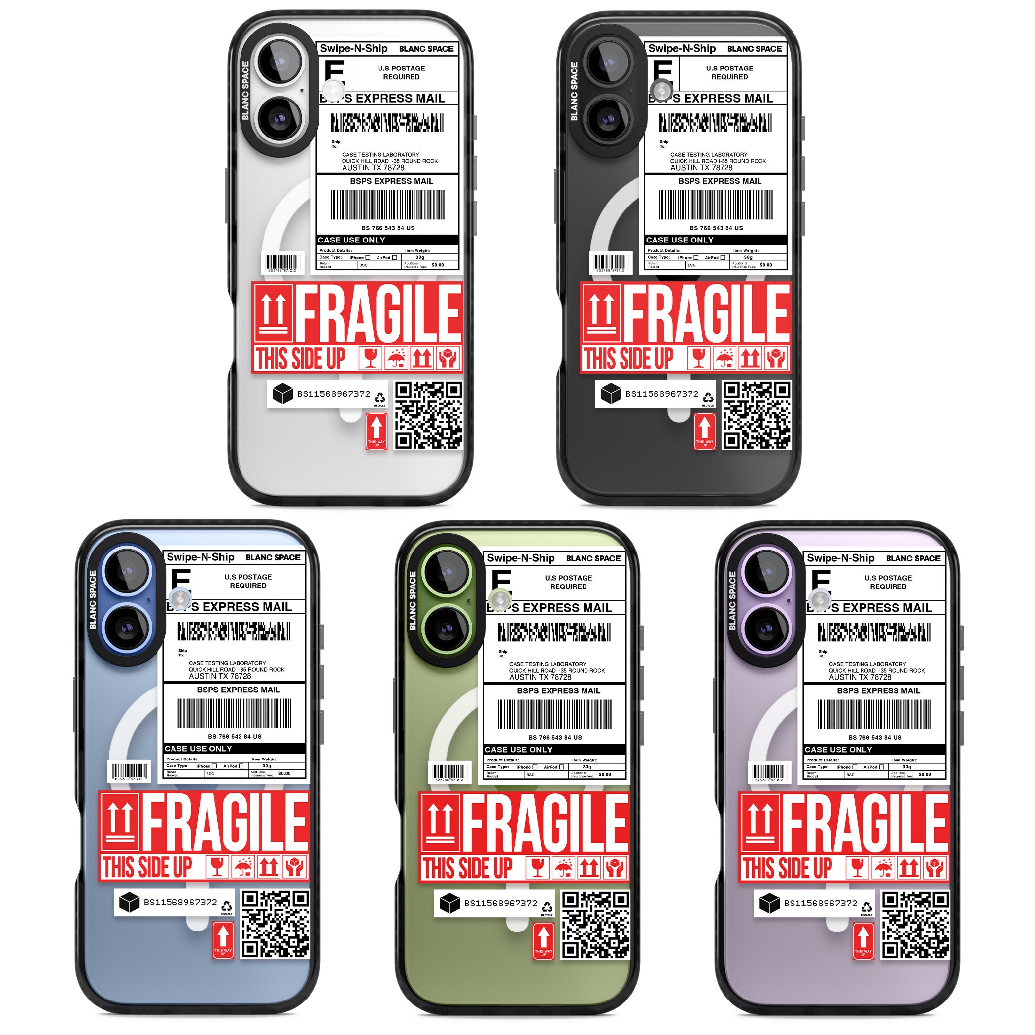 Shipping Label iPhone 17 Impact Pro Black Phone Case APT Impact Protection