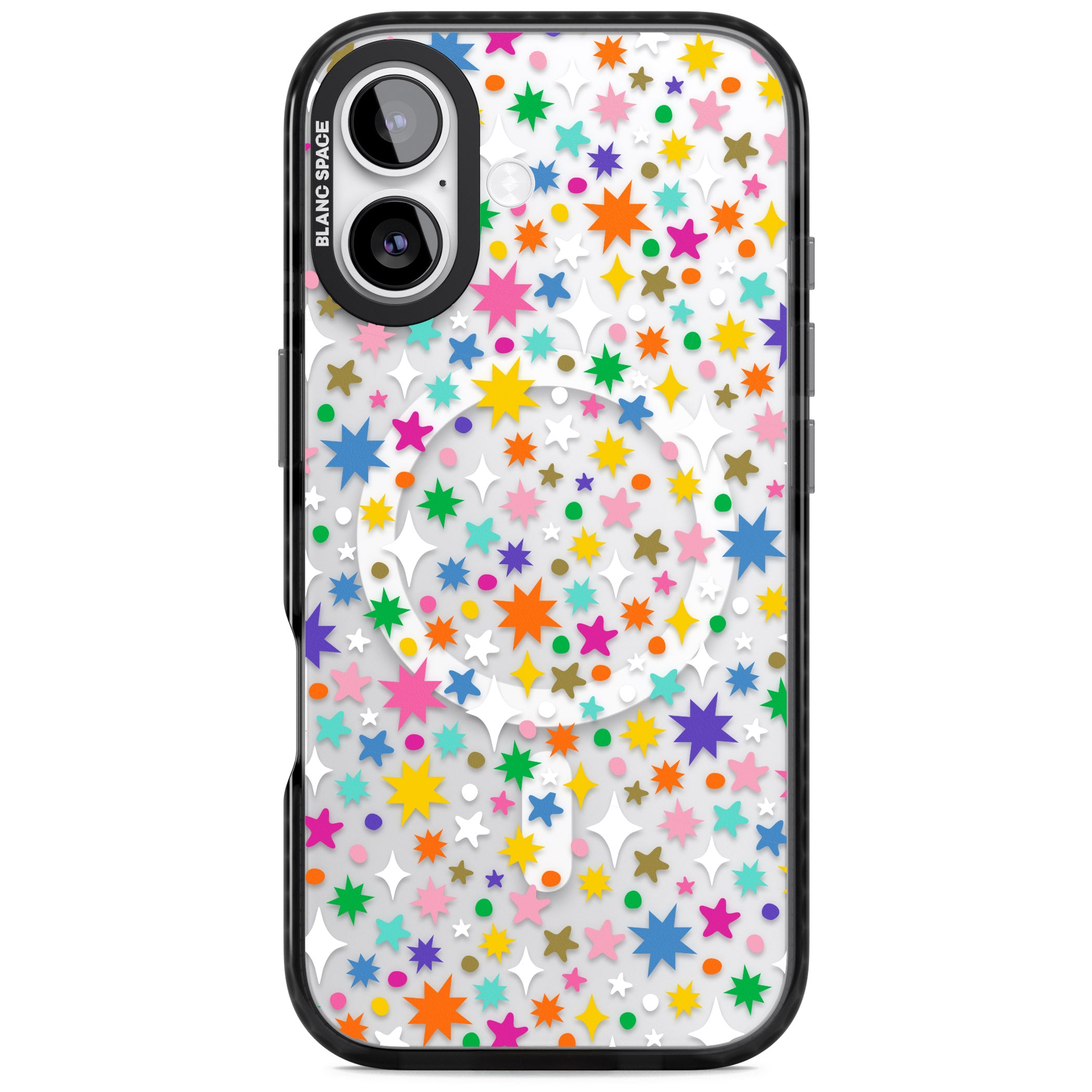 Rainbow Starburst iPhone 17 Impact Pro Black Phone Case