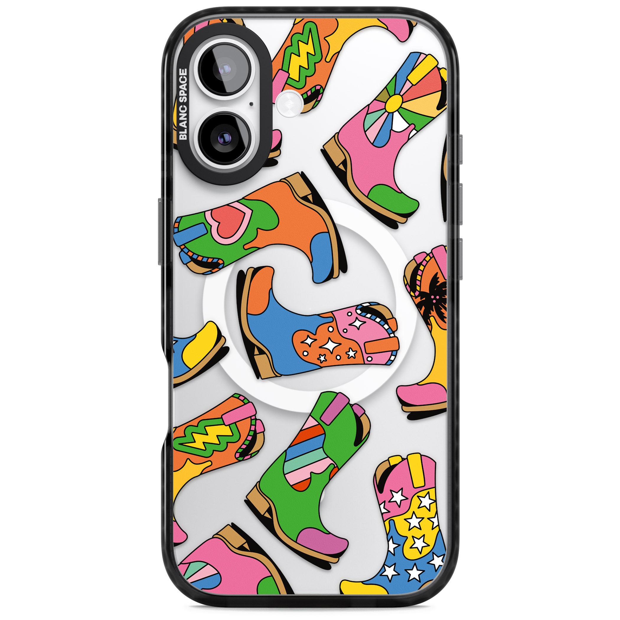 Starburst Boots iPhone 17 Impact Pro Black Phone Case