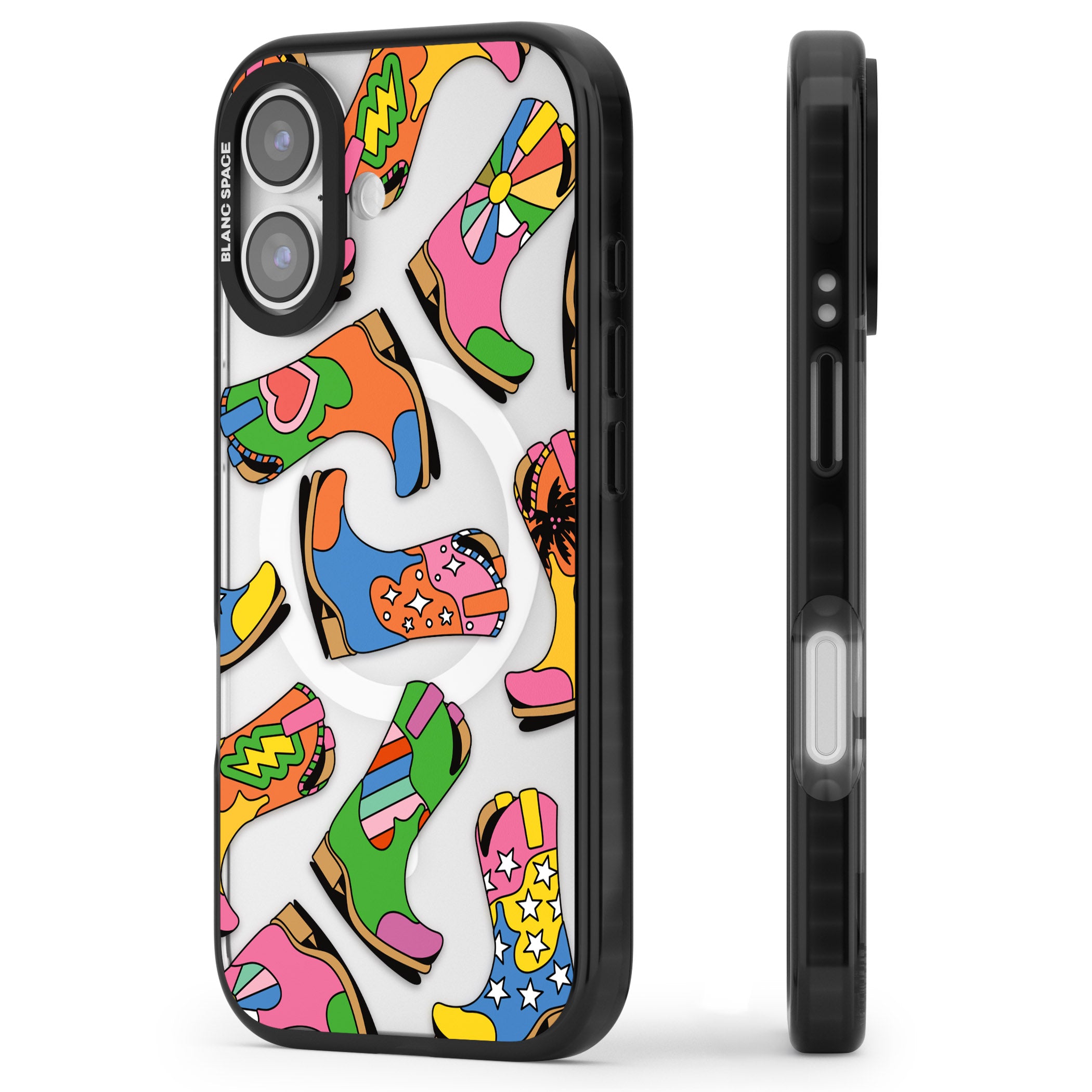 Starburst Boots iPhone 17 Impact Pro Black Phone Case Side Profile