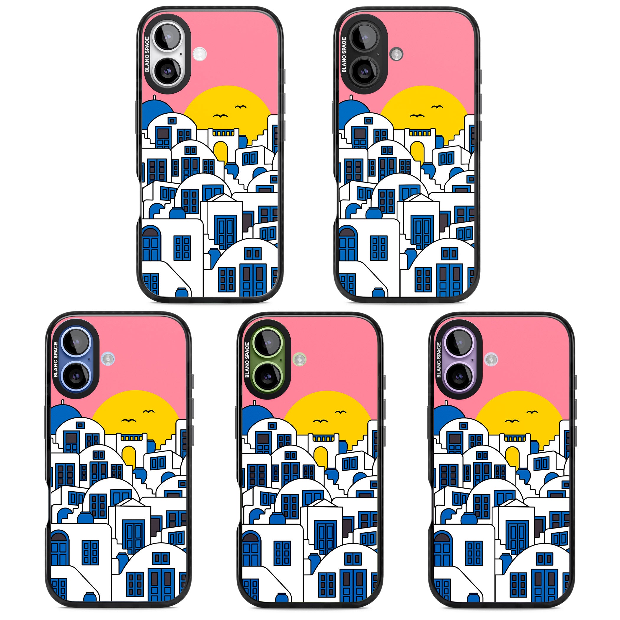 Santorini Sunset iPhone 17 Impact Pro Black Phone Case APT Impact Protection