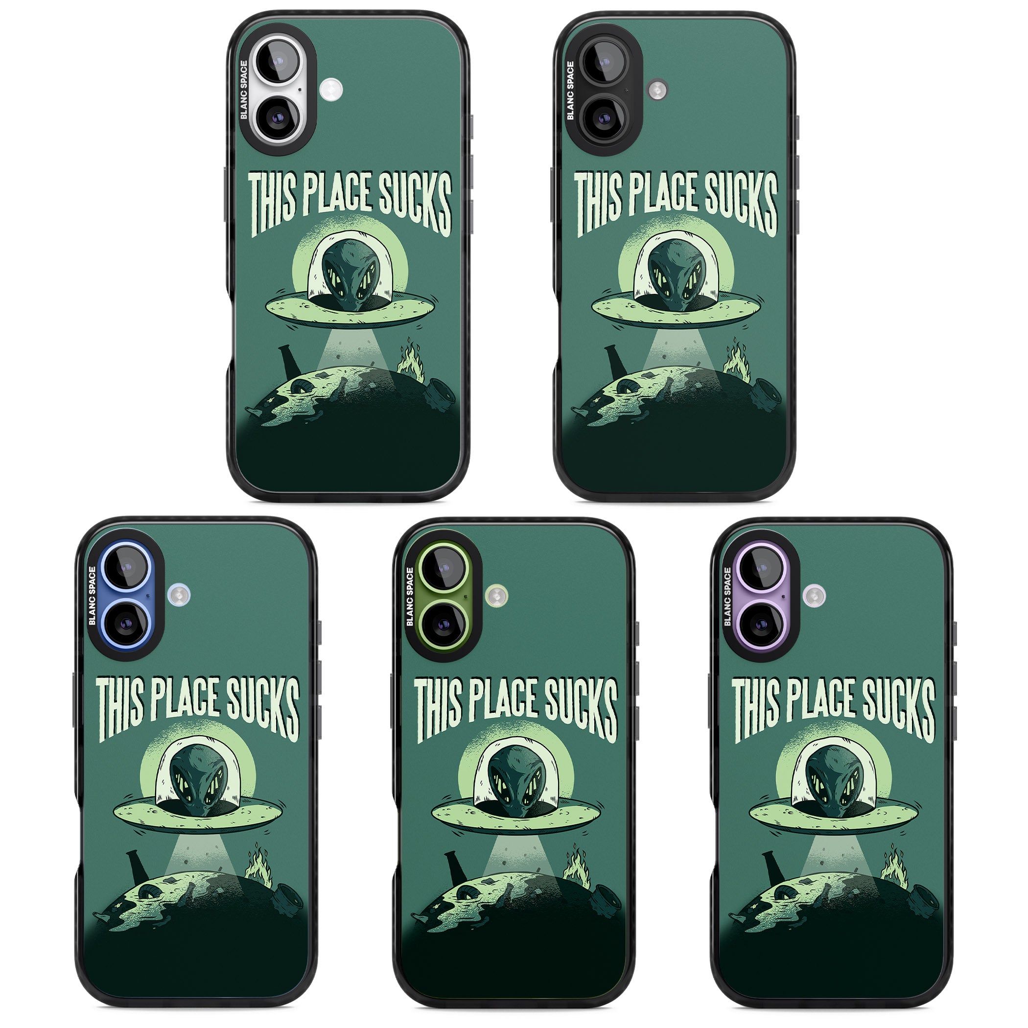 Earth Sucks iPhone 17 Impact Pro Black Phone Case APT Impact Protection