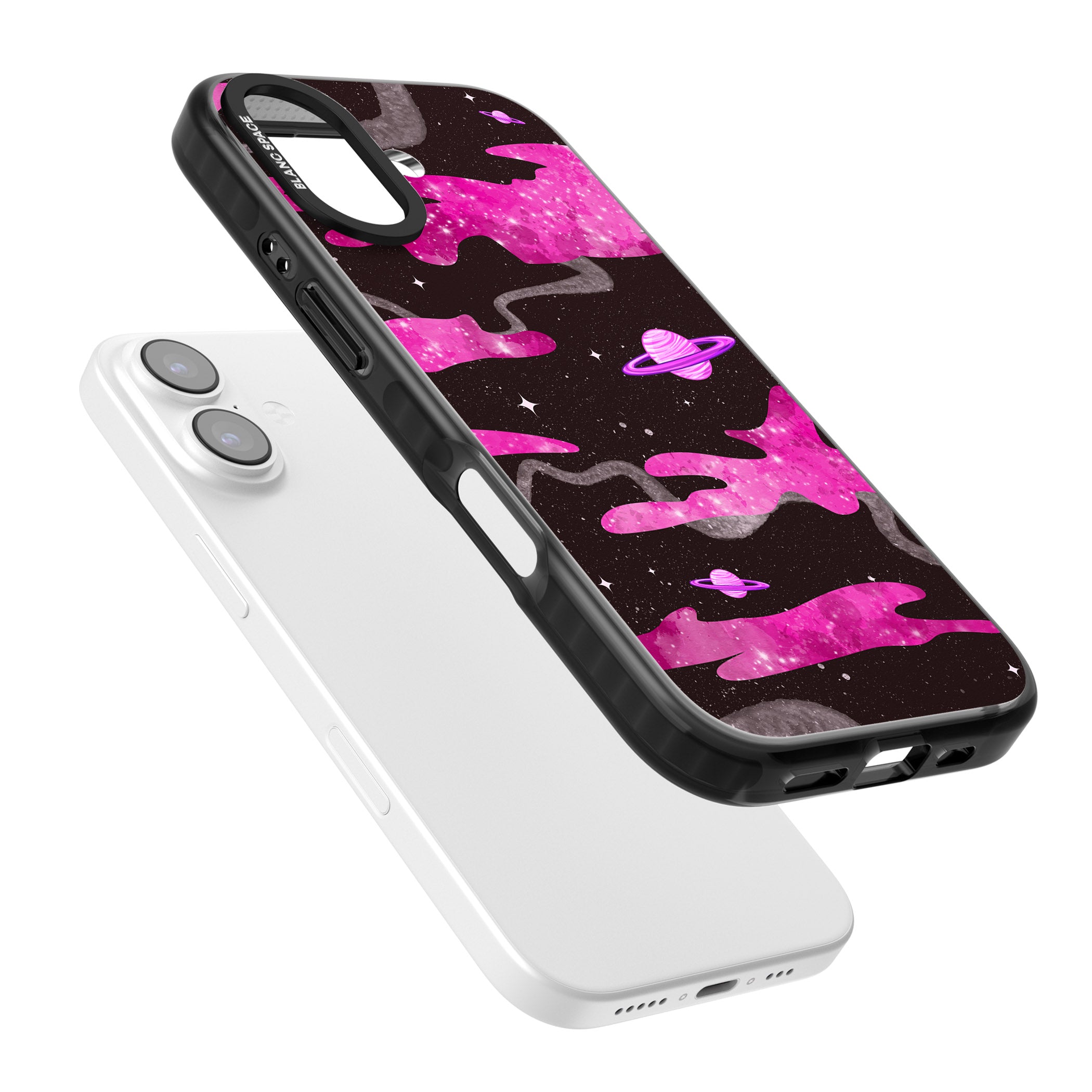 Pink Galaxy iPhone 17 Impact Pro Black Phone Case Colours