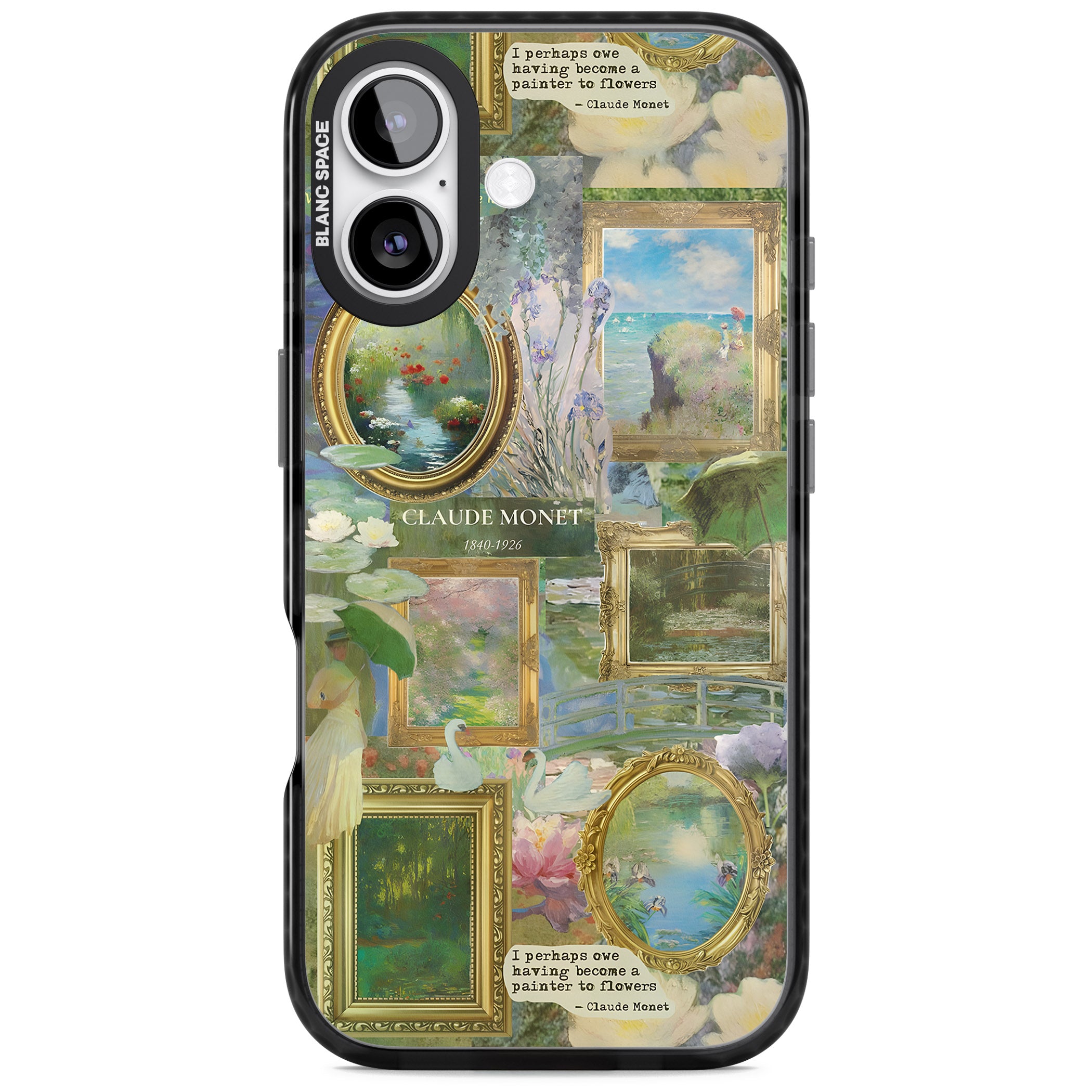 Vintage Floral Frames iPhone 17 Impact Pro Black Phone Case