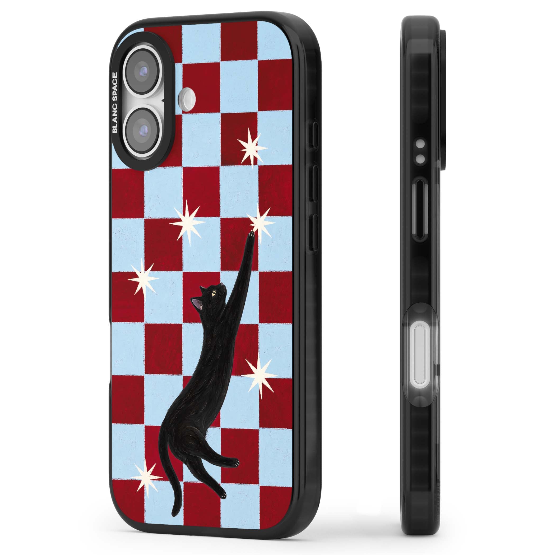 Starlit Kitty animals iPhone case | Black Impact Magsafe case for iPhone 17