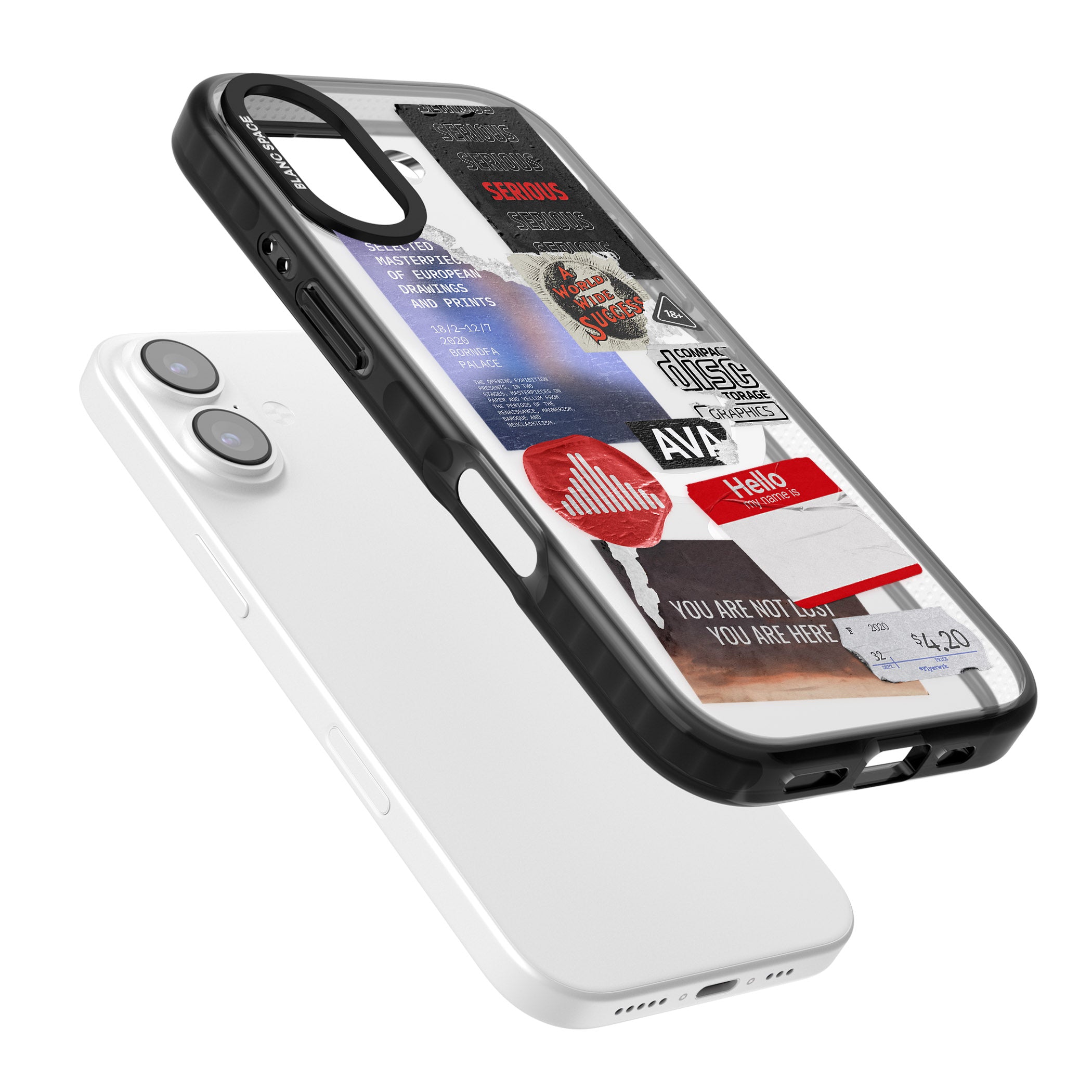 Red & Black Sticker Mix iPhone 17 Impact Pro Black Phone Case Colours