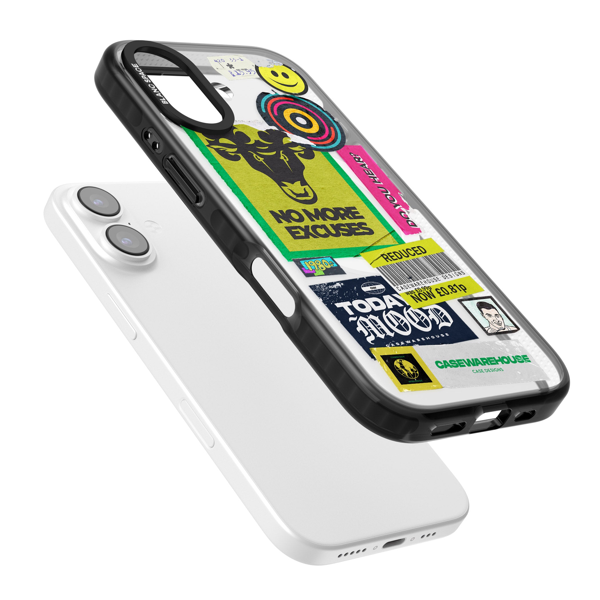 No More Excuses Sticker Mix iPhone 17 Impact Pro Black Phone Case Colours