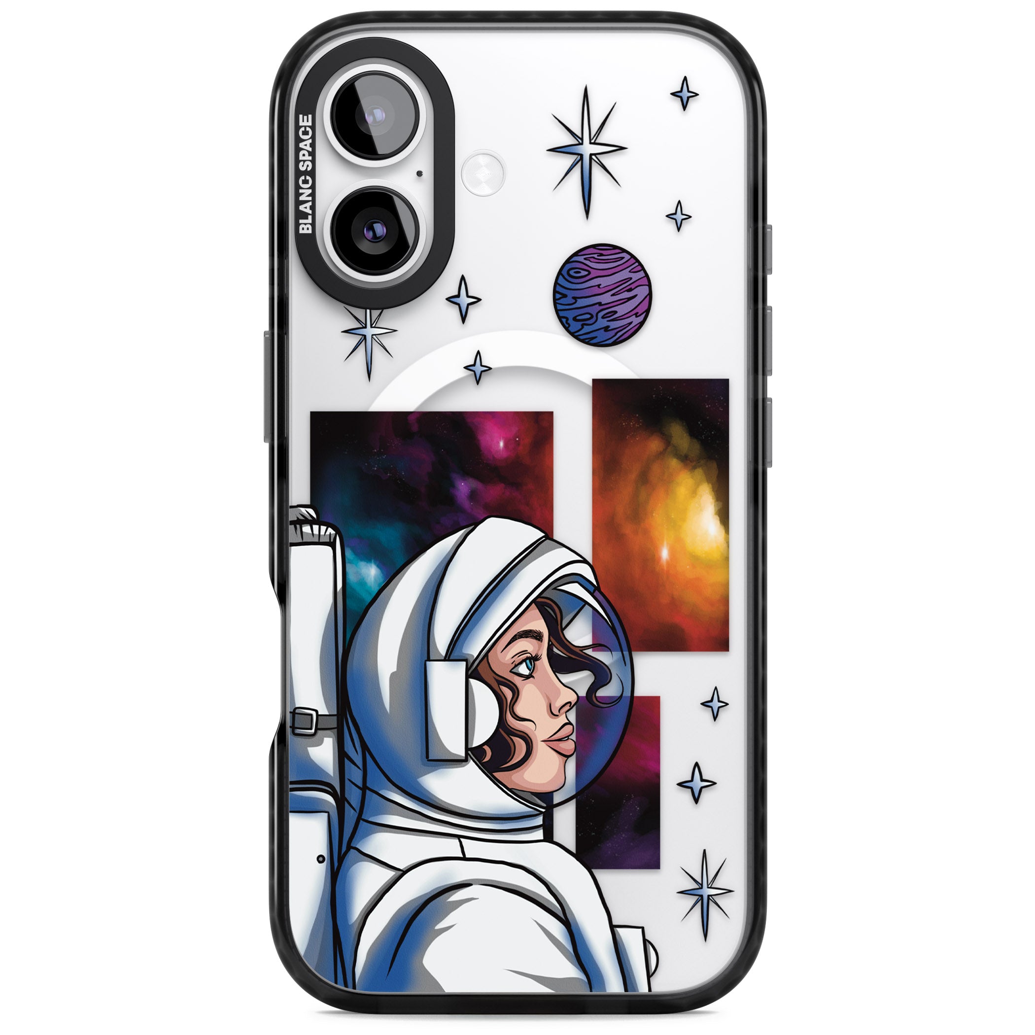 Cosmic Ambition iPhone 17 Impact Pro Black Phone Case