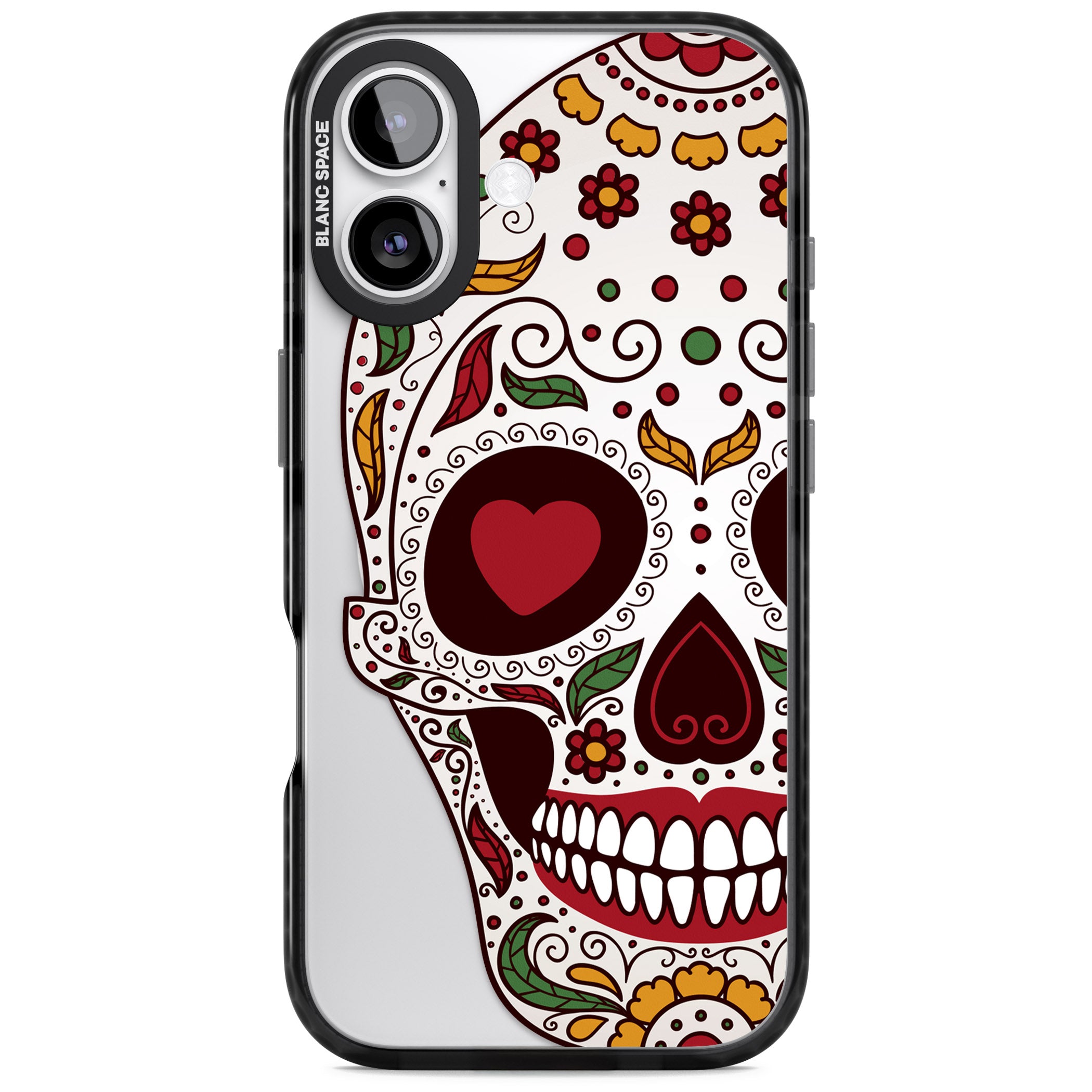 Autumn Sugar Skull iPhone 17 Impact Pro Black Phone Case