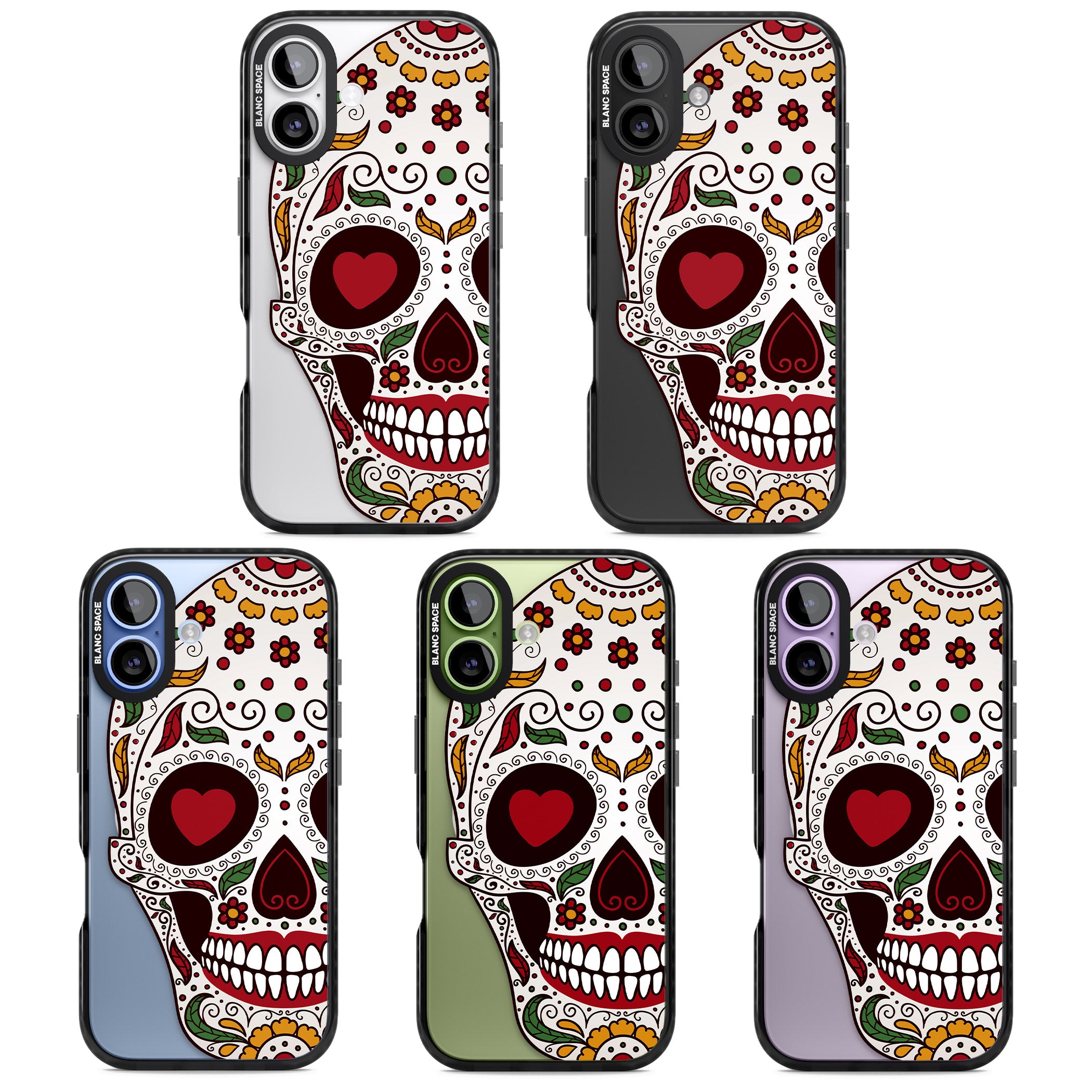 Autumn Sugar Skull iPhone 17 Impact Pro Black Phone Case APT Impact Protection