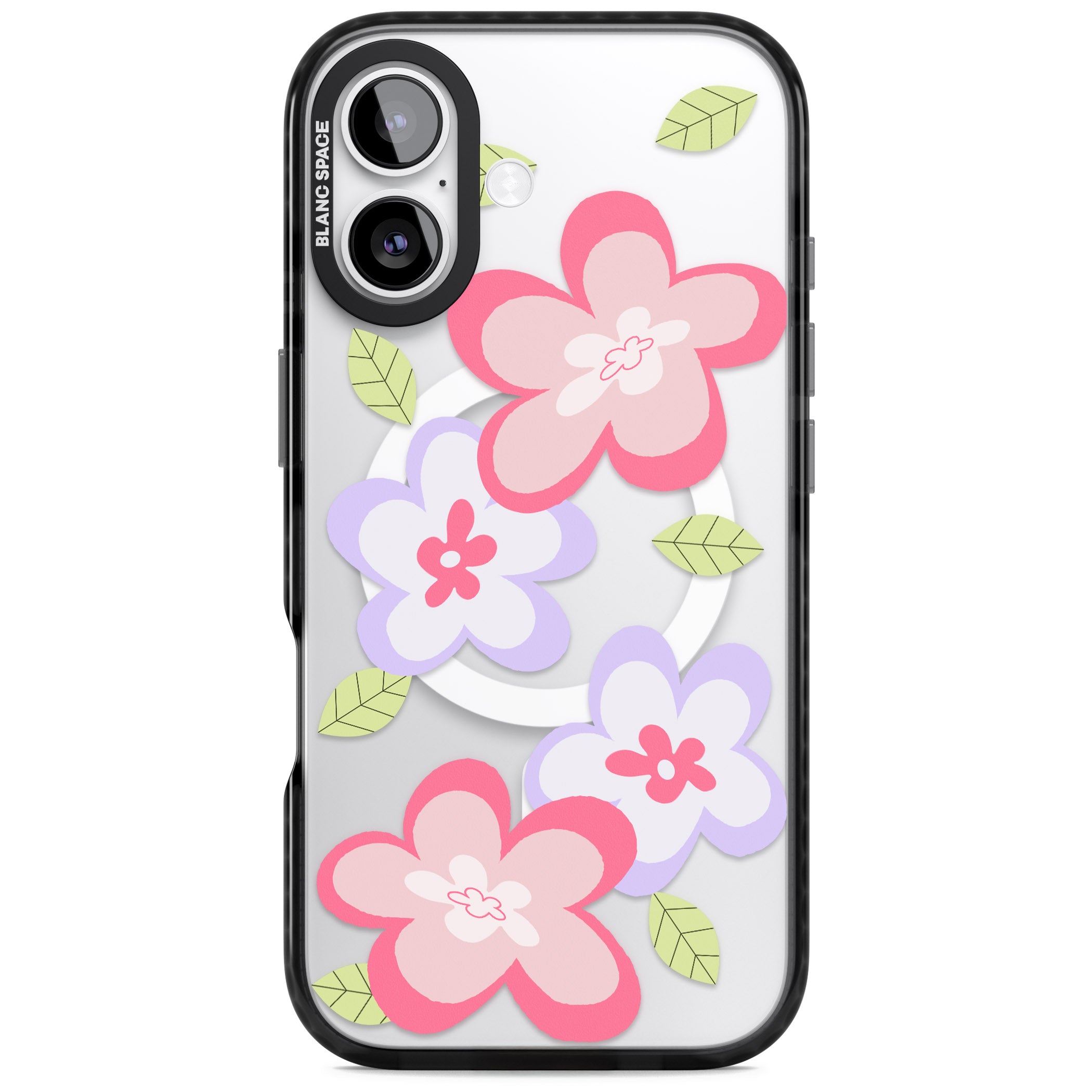 Funky Flowers iPhone 17 Impact Pro Black Phone Case