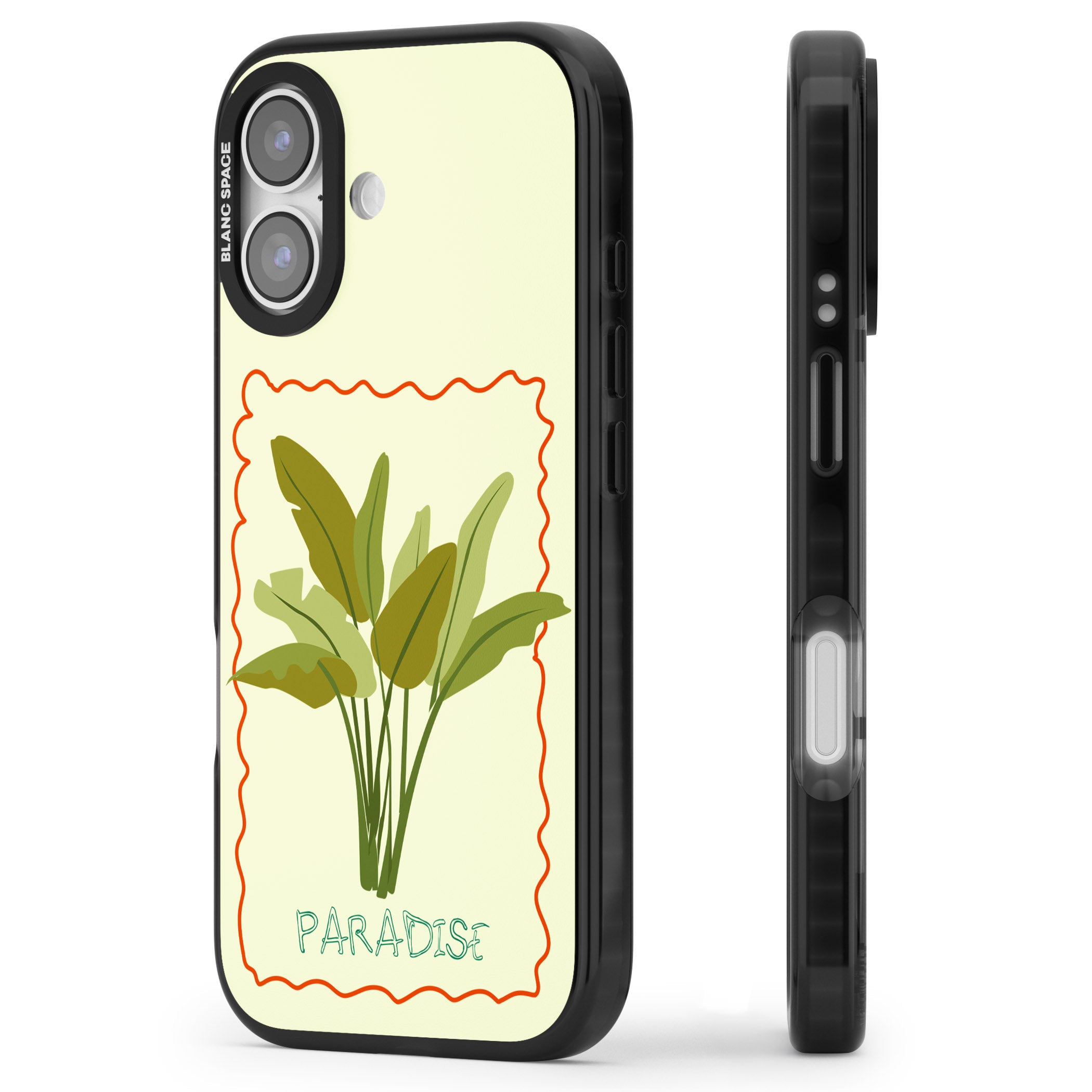 Paradies Plant iPhone 17 Impact Pro Black Phone Case Side Profile