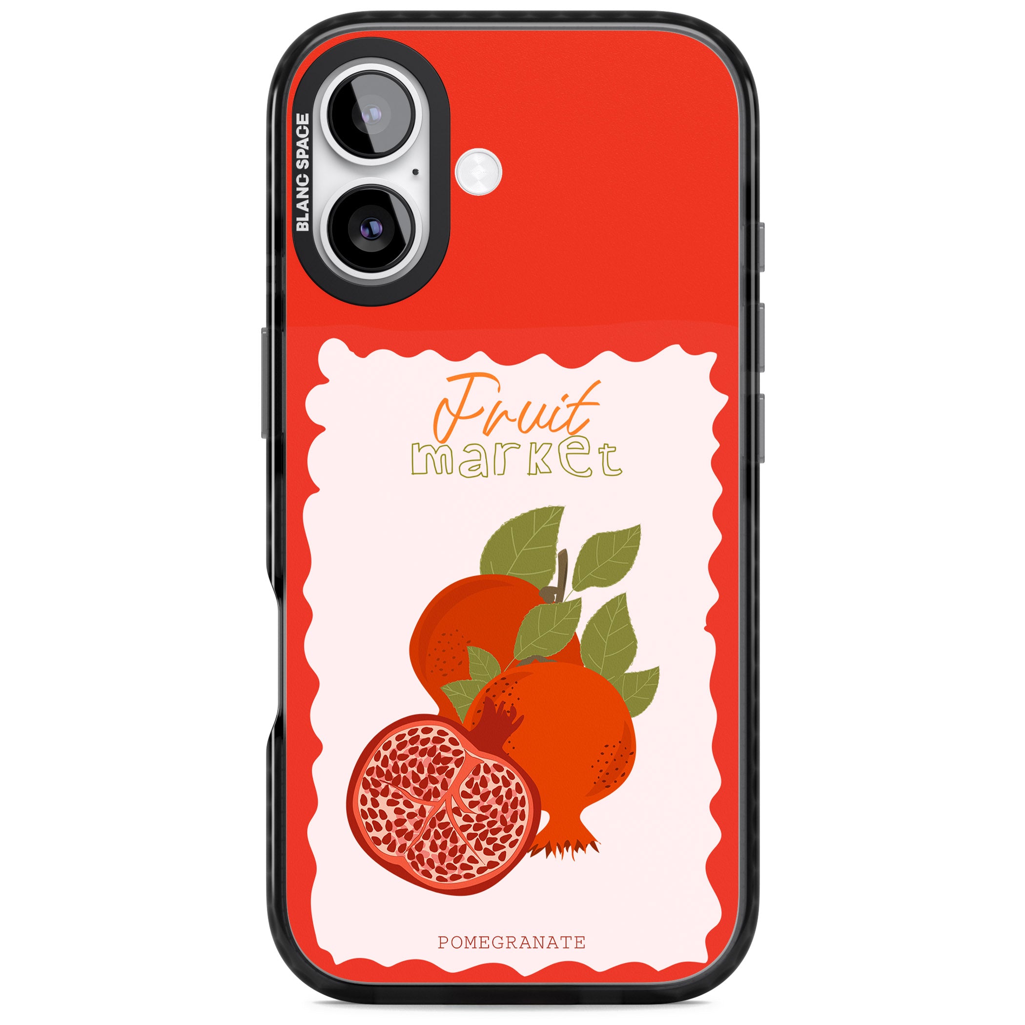 Fruit Market Pomegranate iPhone 17 Impact Pro Black Phone Case