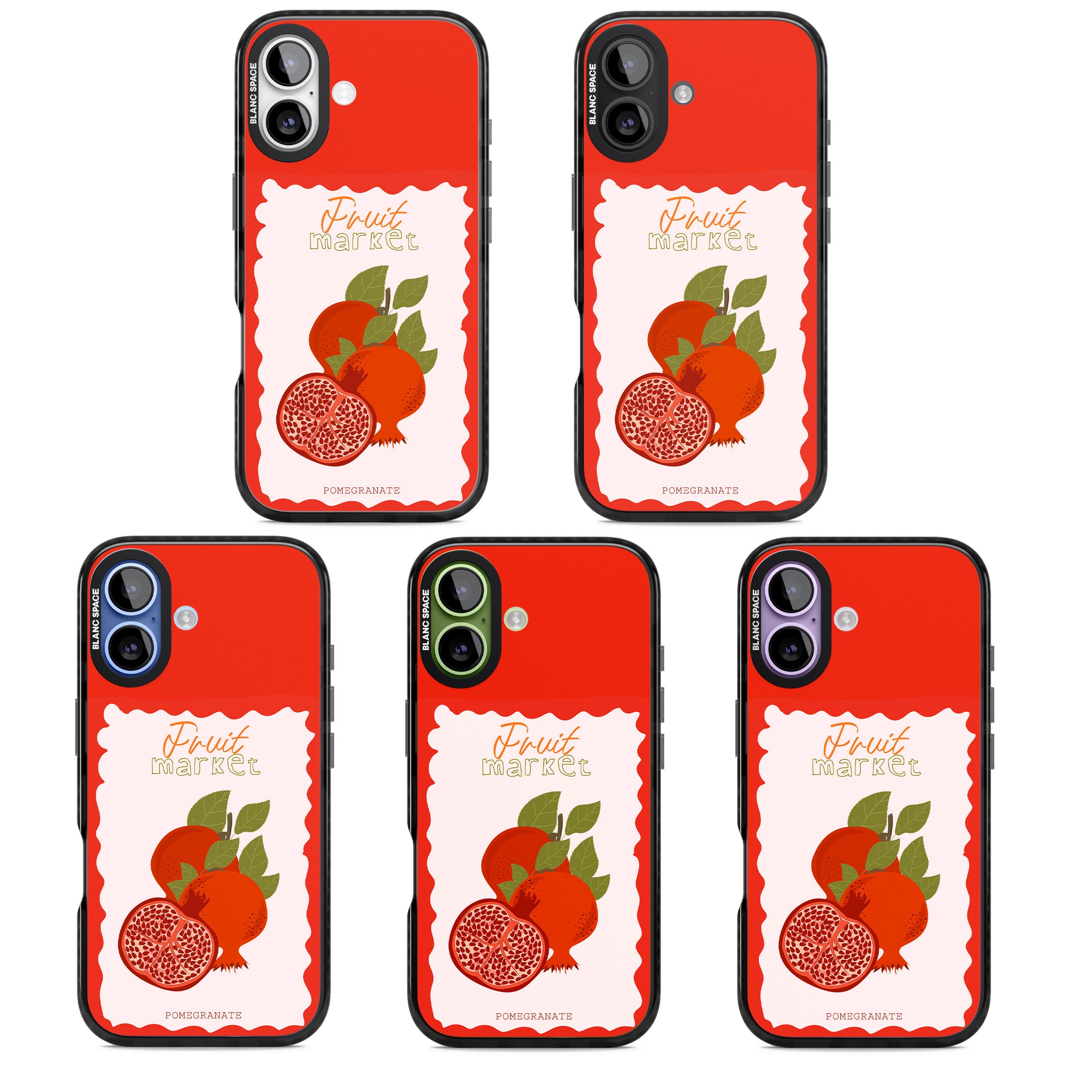 Fruit Market Pomegranate iPhone 17 Impact Pro Black Phone Case APT Impact Protection