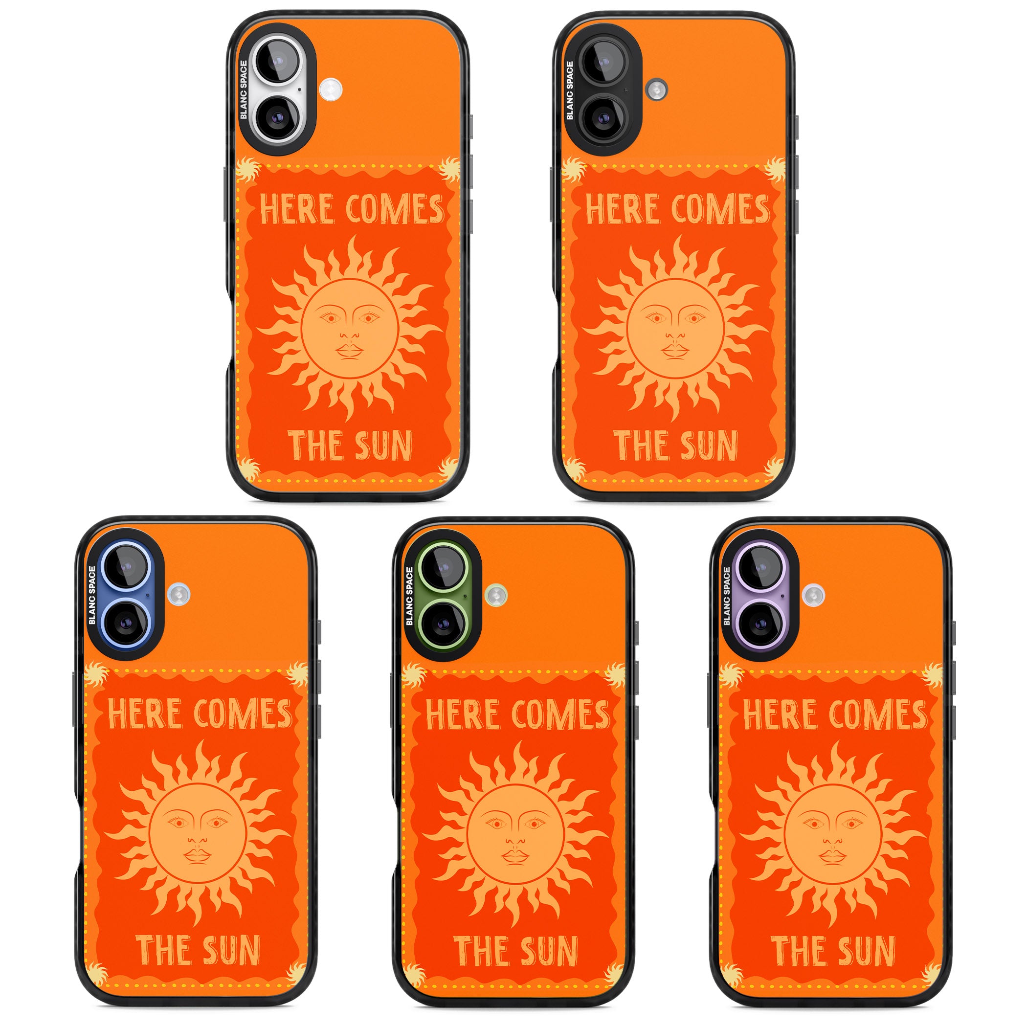 Retro Here Comes The Sun iPhone 17 Impact Pro Black Phone Case APT Impact Protection