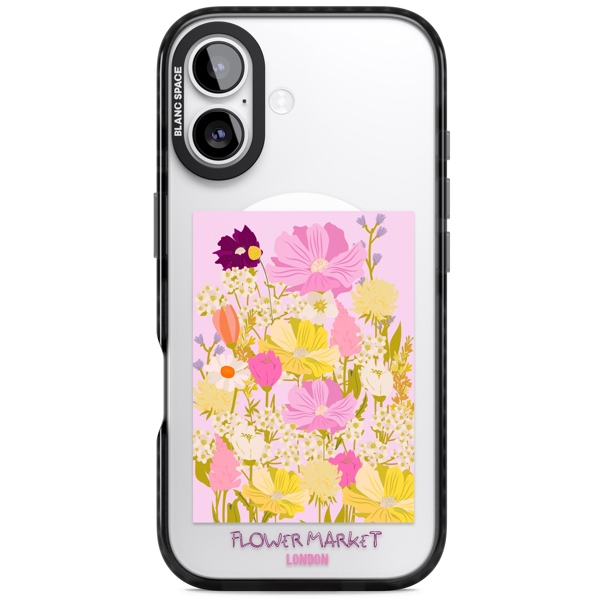 Flower Market iPhone 17 Impact Pro Black Phone Case