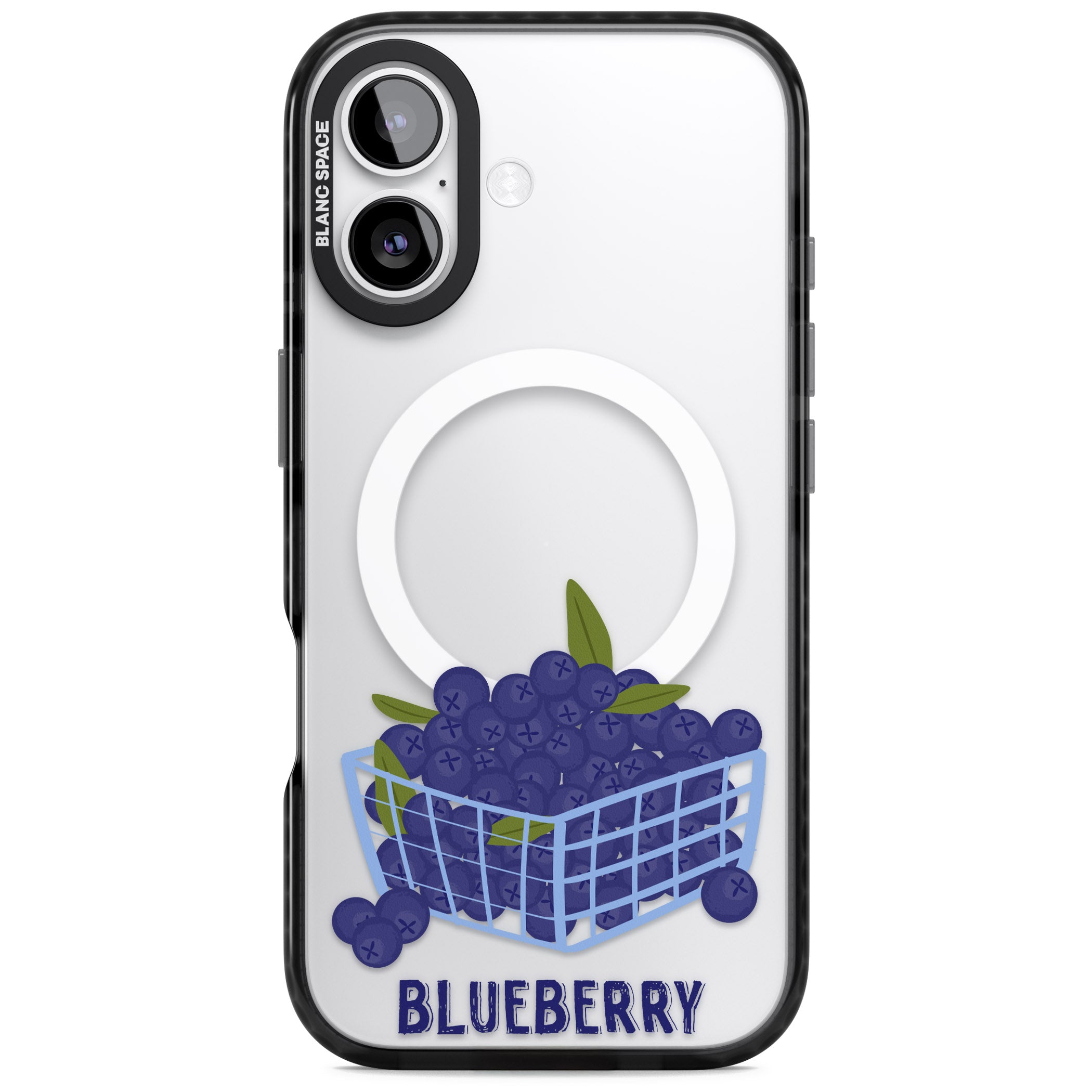 Blueberry Basket iPhone 17 Impact Pro Black Phone Case