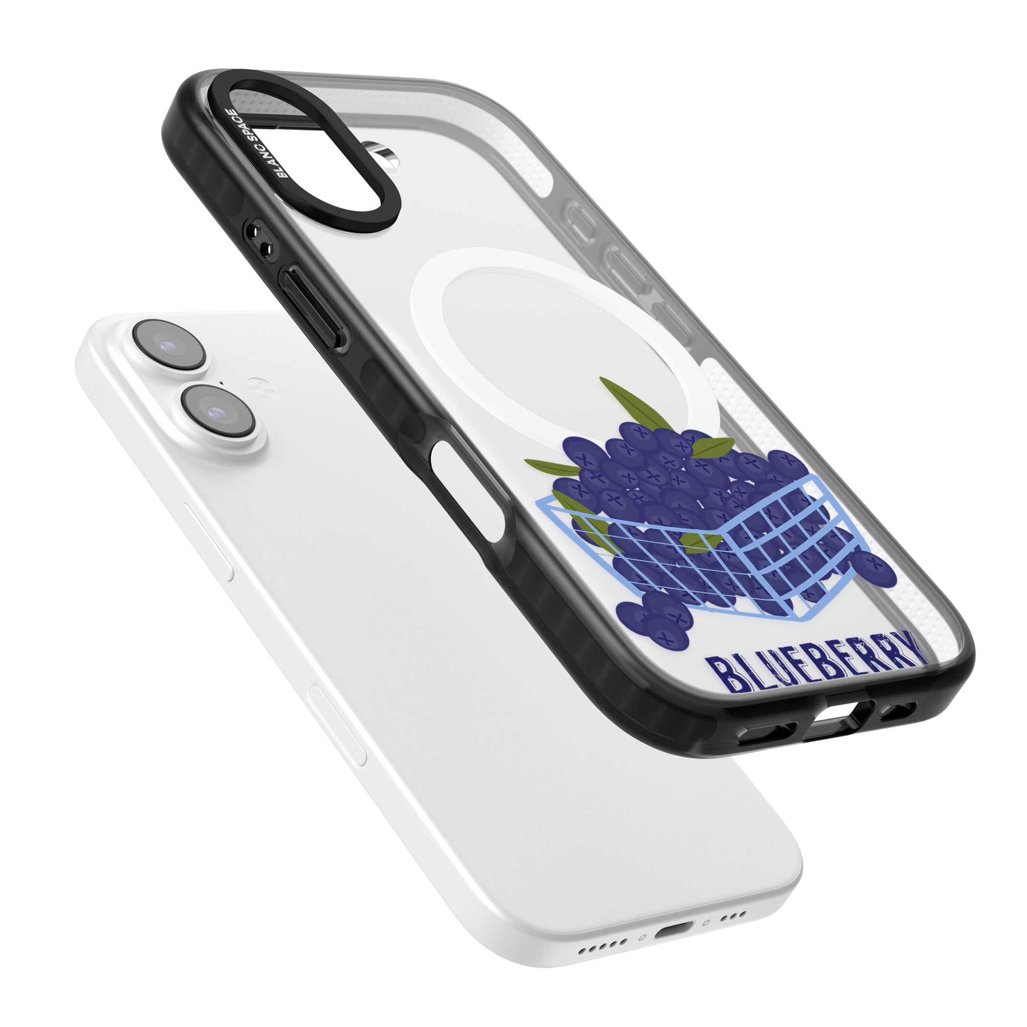 Blueberry Basket iPhone 17 Impact Pro Black Phone Case Colours