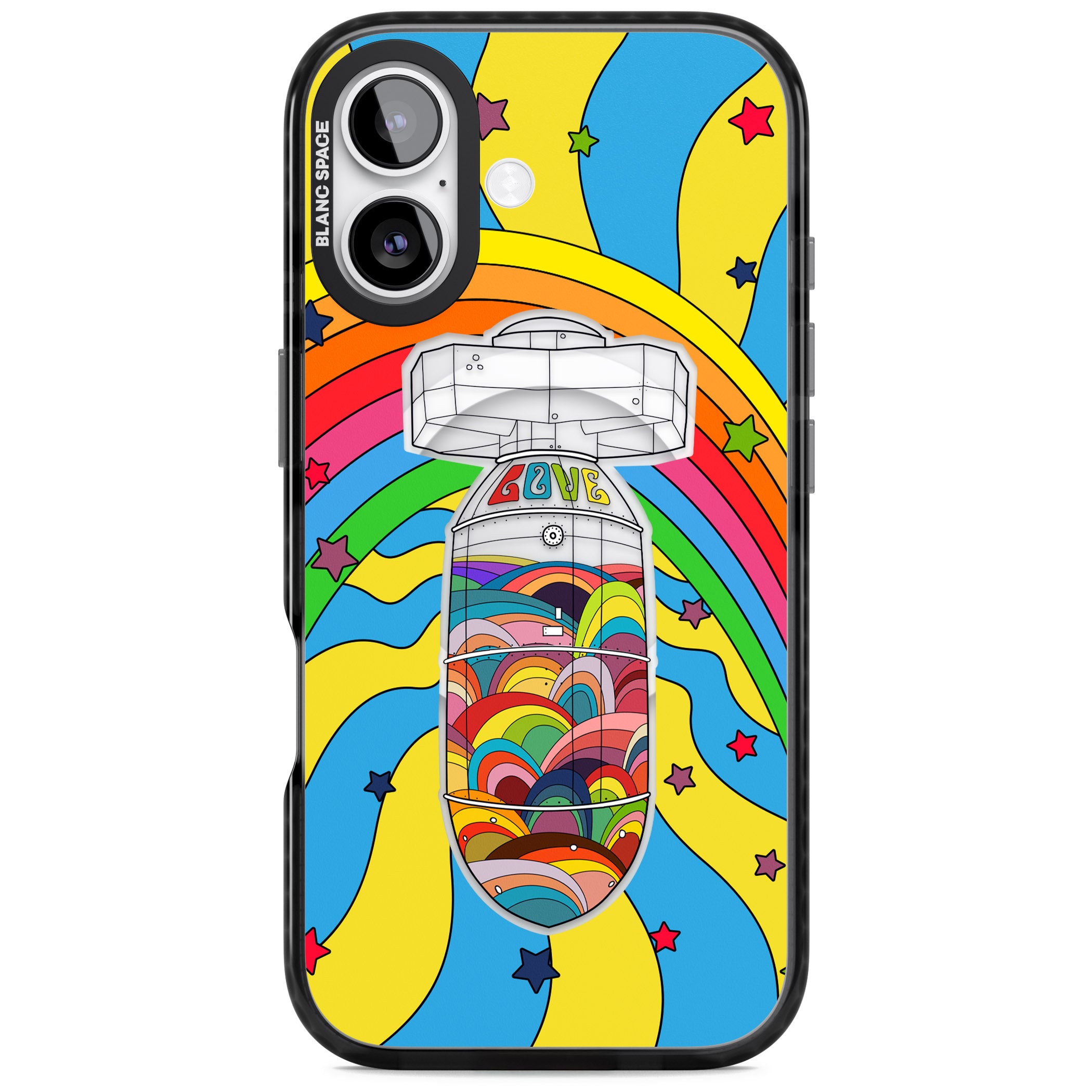 Love Bomb iPhone 17 Impact Pro Black Phone Case