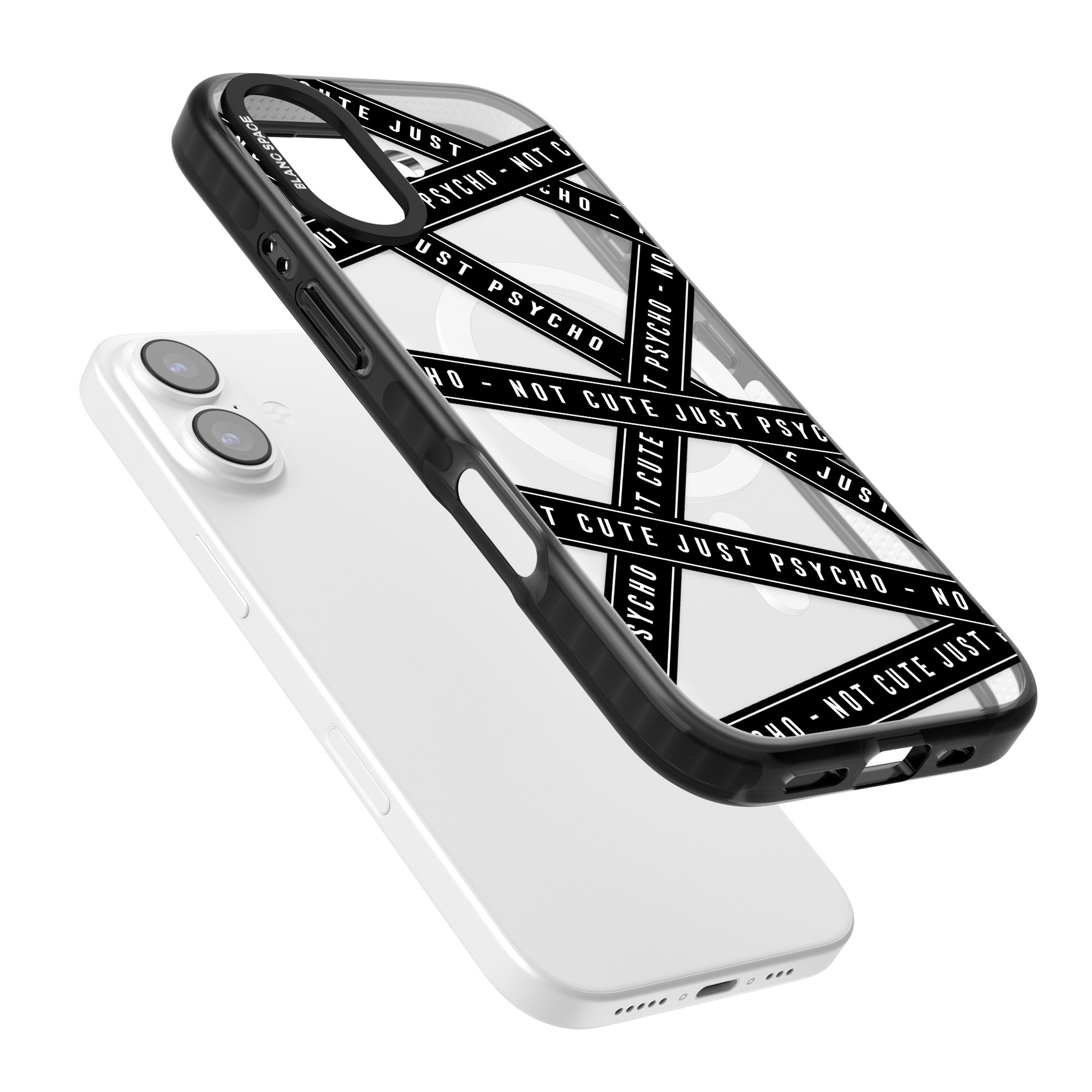 Not Cute Just Psycho iPhone 17 Impact Pro Black Phone Case Colours