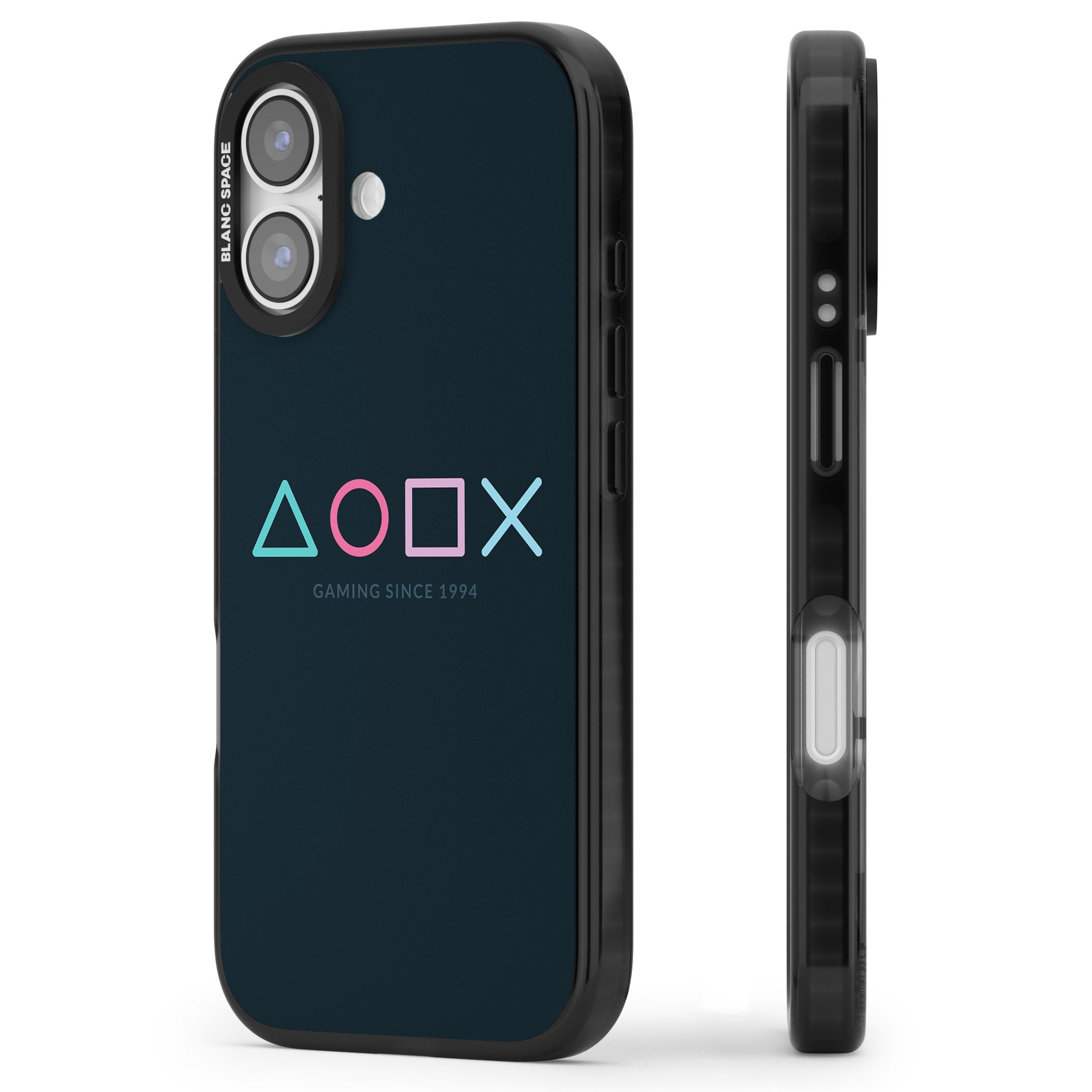 Gaming Since 1994 Station iPhone 17 Impact Pro Black Phone Case Side Profile