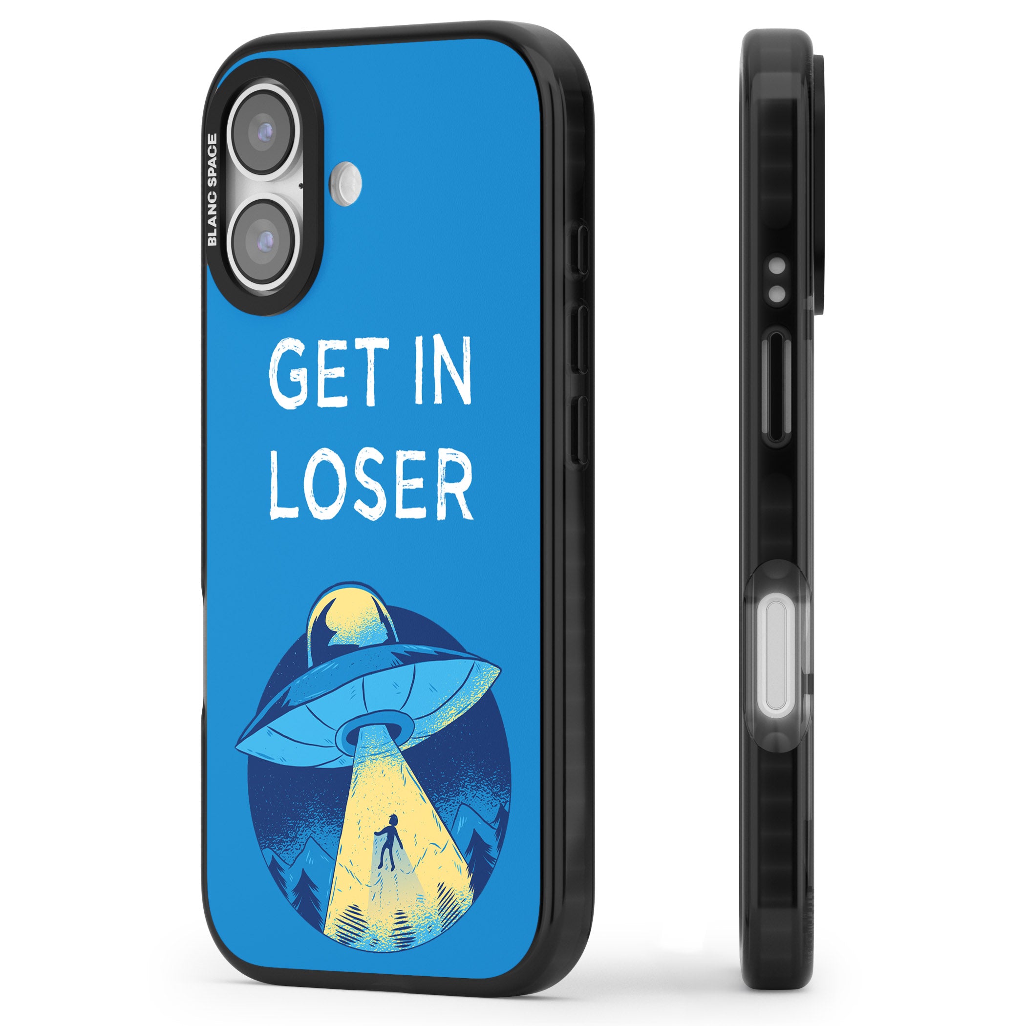 Get In Loser Ufo iPhone 17 Impact Pro Black Phone Case Side Profile