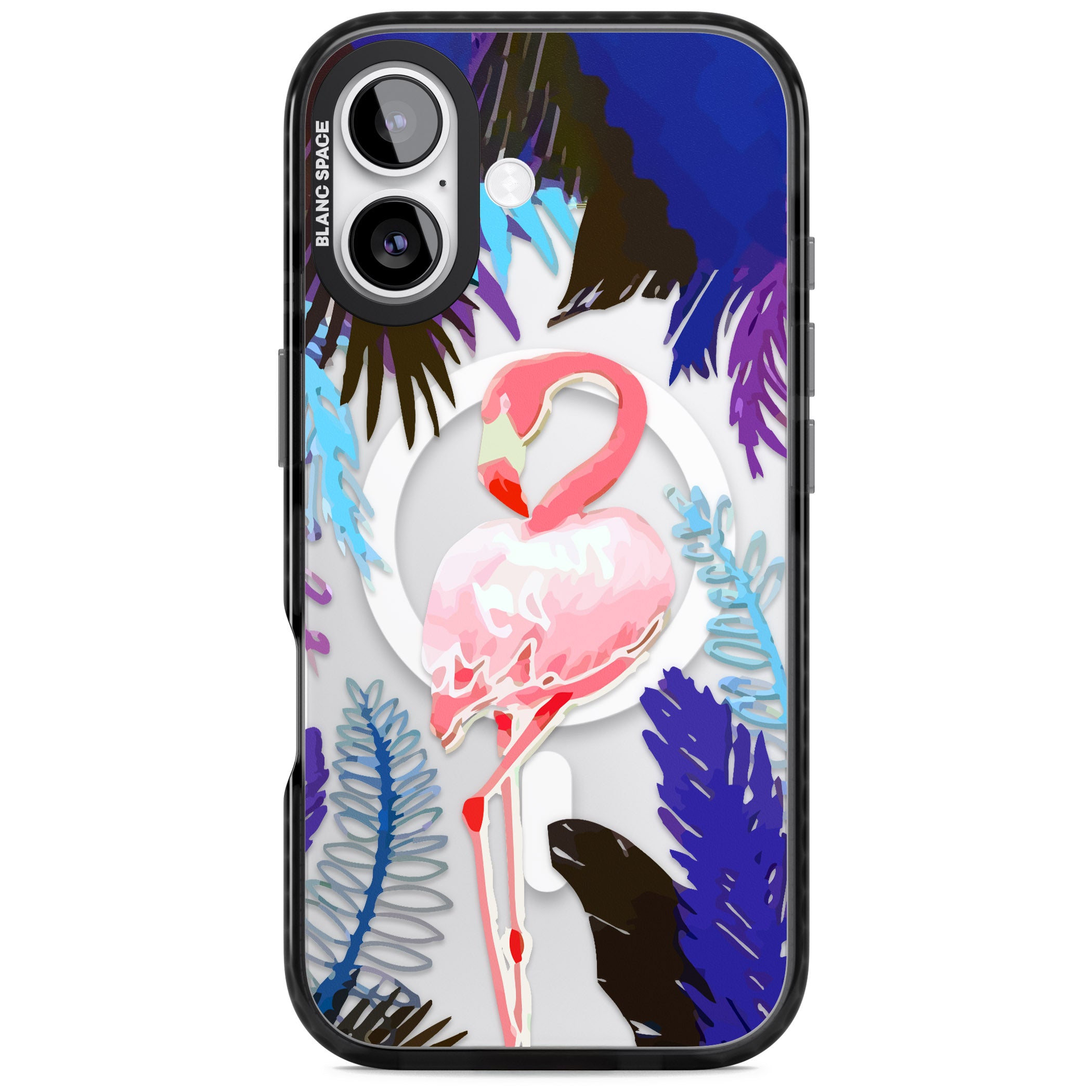 Tropical Flamingo iPhone 17 Impact Pro Black Phone Case