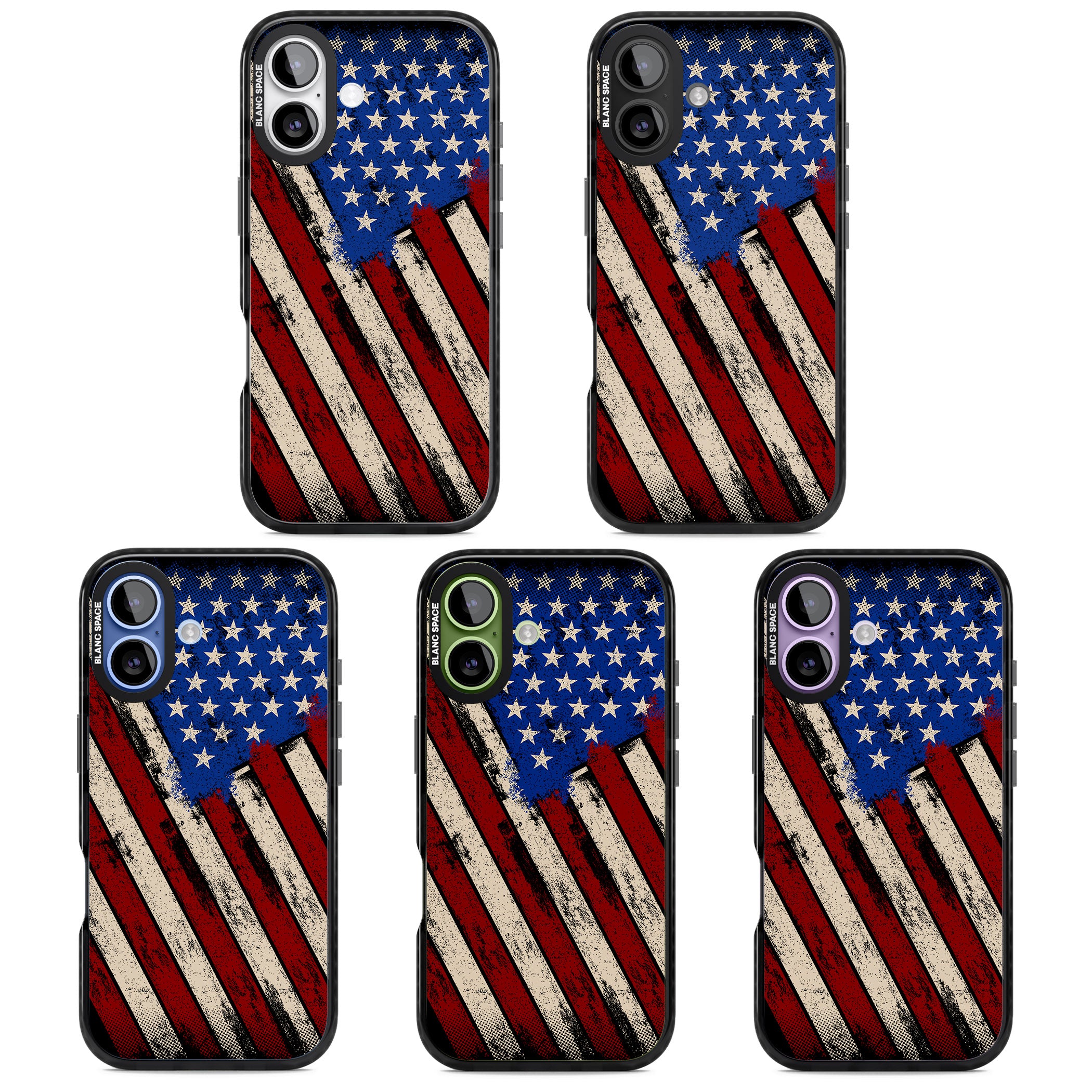 Distressed Us Flag iPhone 17 Impact Pro Black Phone Case APT Impact Protection
