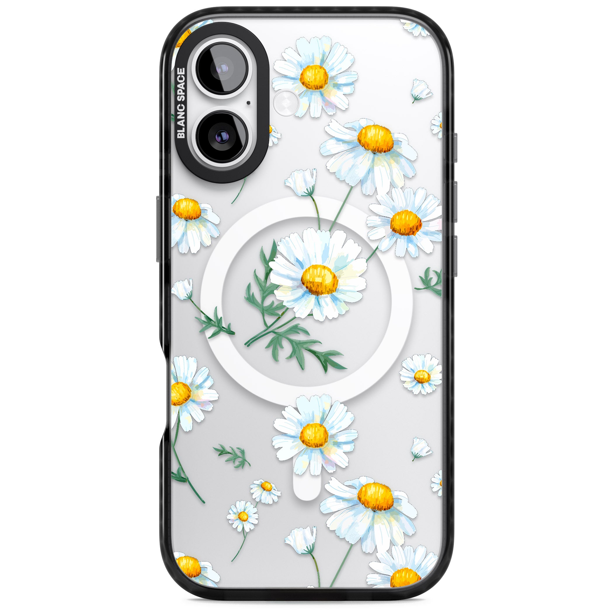 Vintage Painted Daisies iPhone 17 Impact Pro Black Phone Case