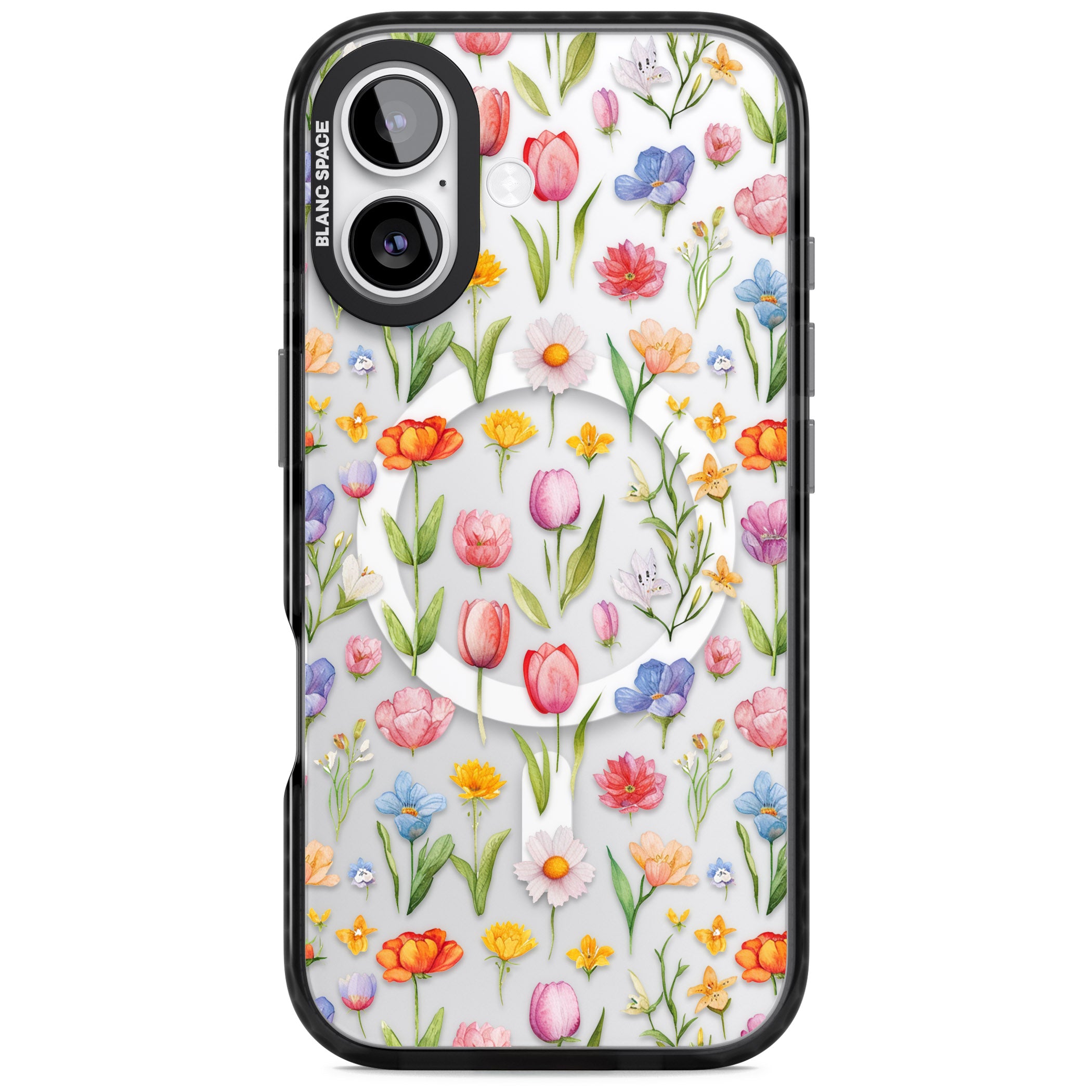 Small Flower Mix iPhone 17 Impact Pro Black Phone Case