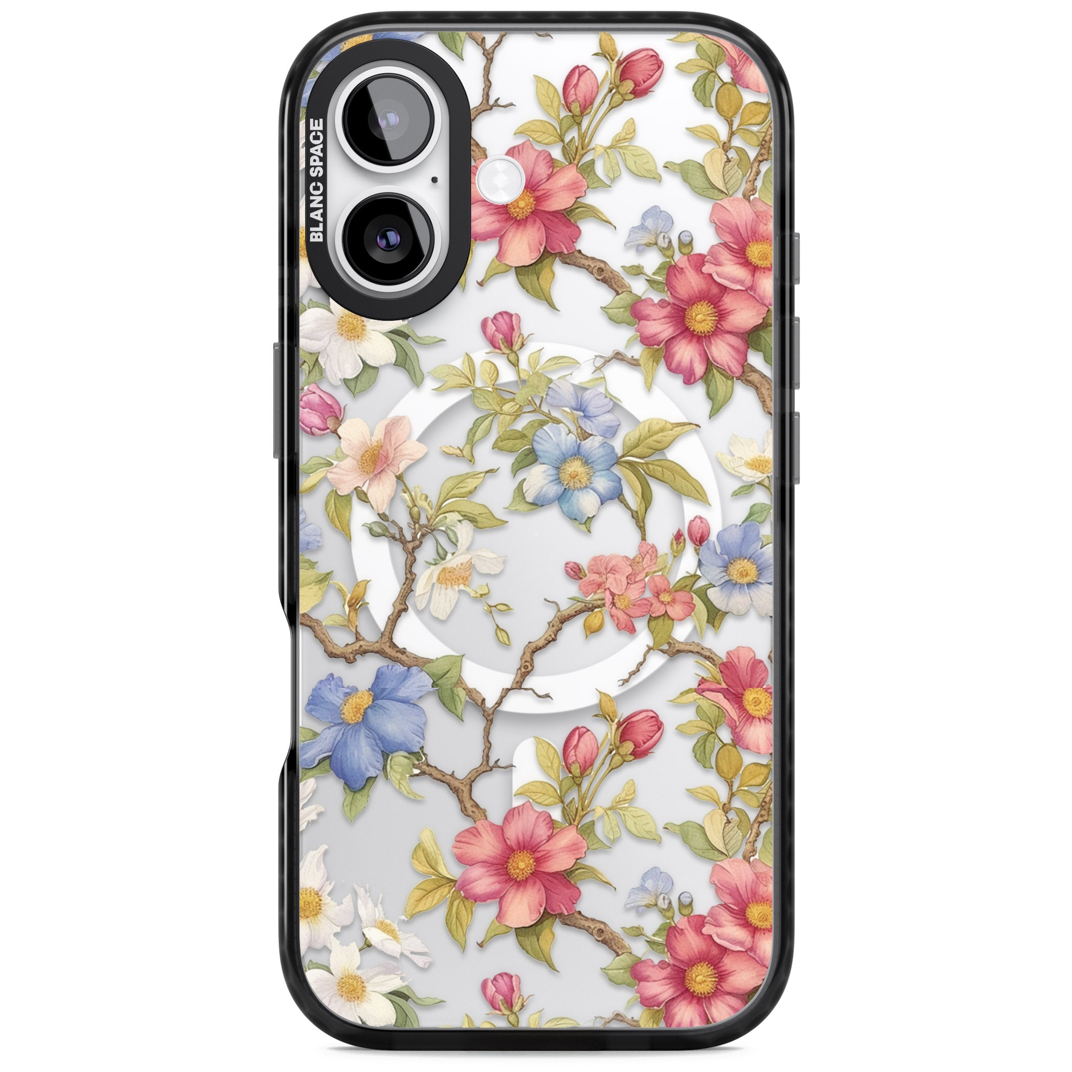 Vintage Vines & Flowers iPhone 17 Impact Pro Black Phone Case